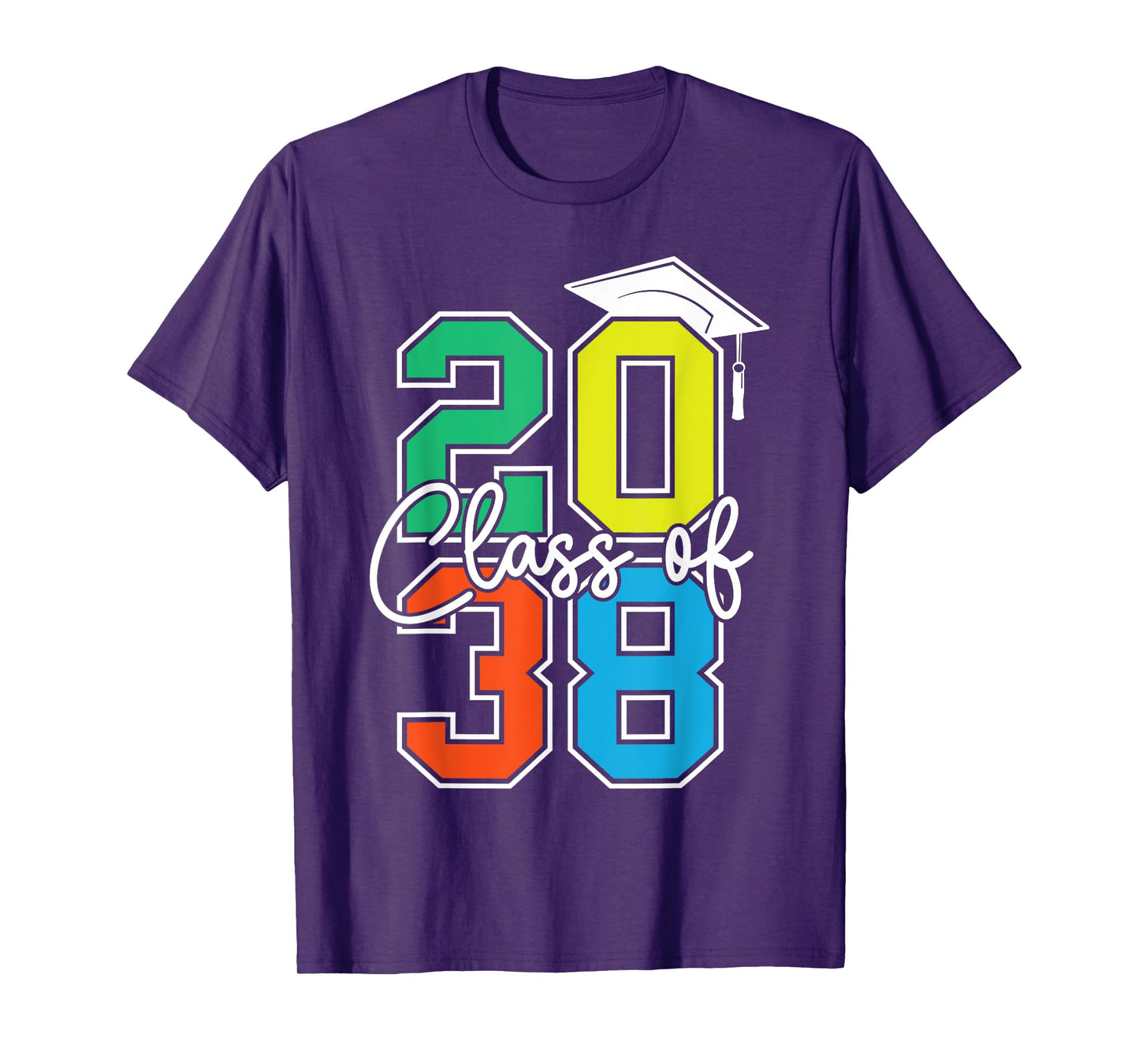 Class of 2038 Grow With Me Funny Kindergarten Back To School T-Shirt