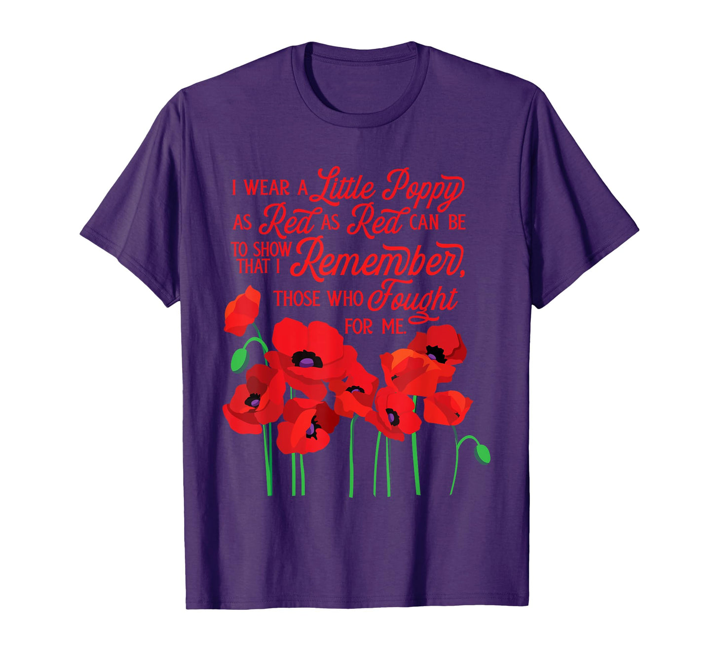 Veterans Day, Red Poppy, Poppies floral graphic T-Shirt