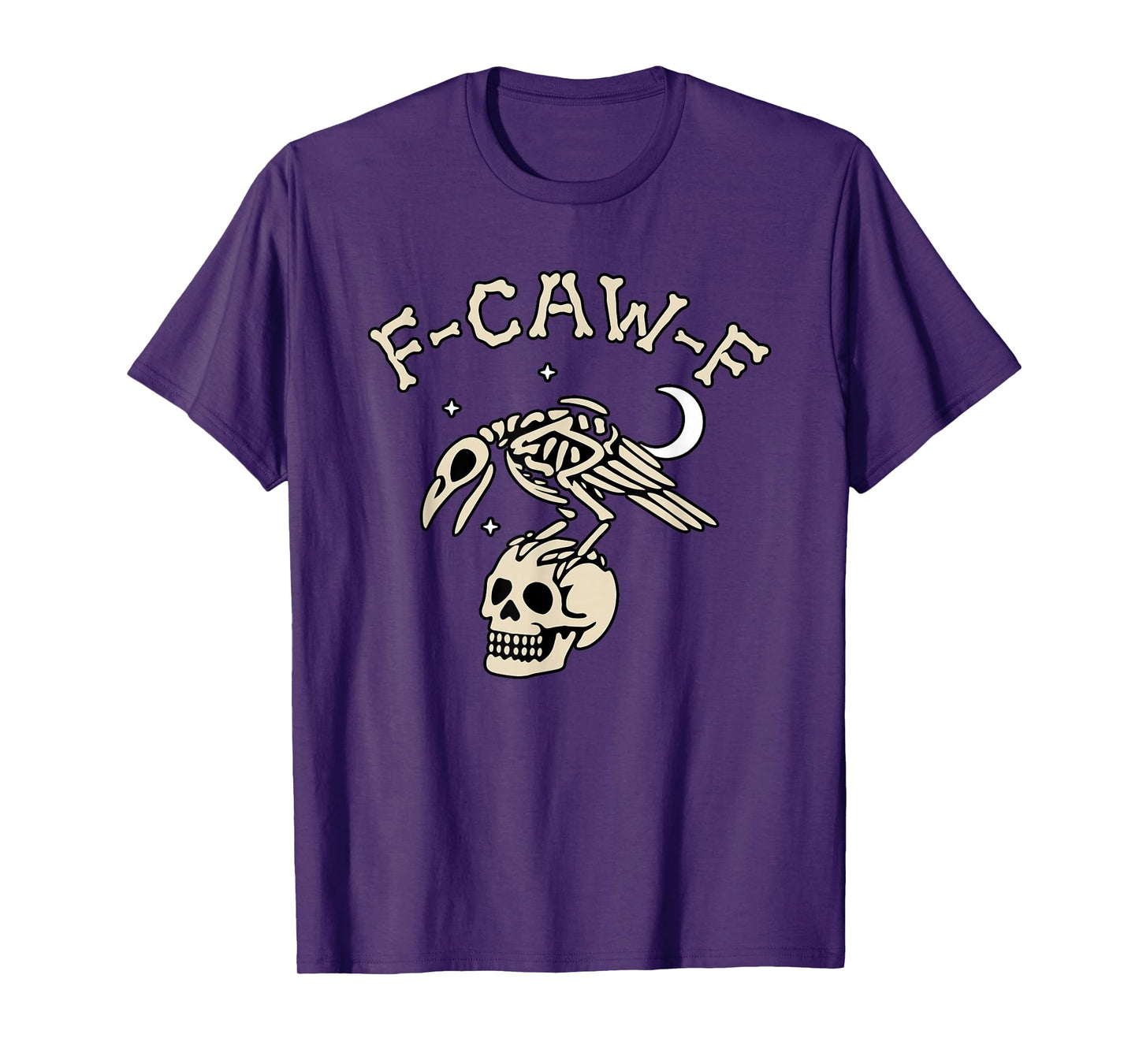F-Caw-F Shirt | Funny Black Crow Moon Gothic Adult Humor T-Shirt