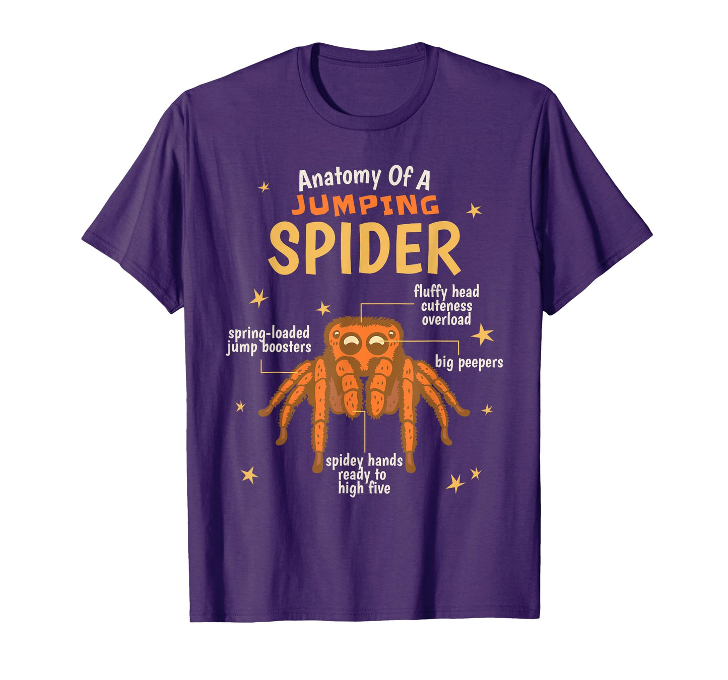 Jumping Spider Anatomy Kawaii T-Shirt
