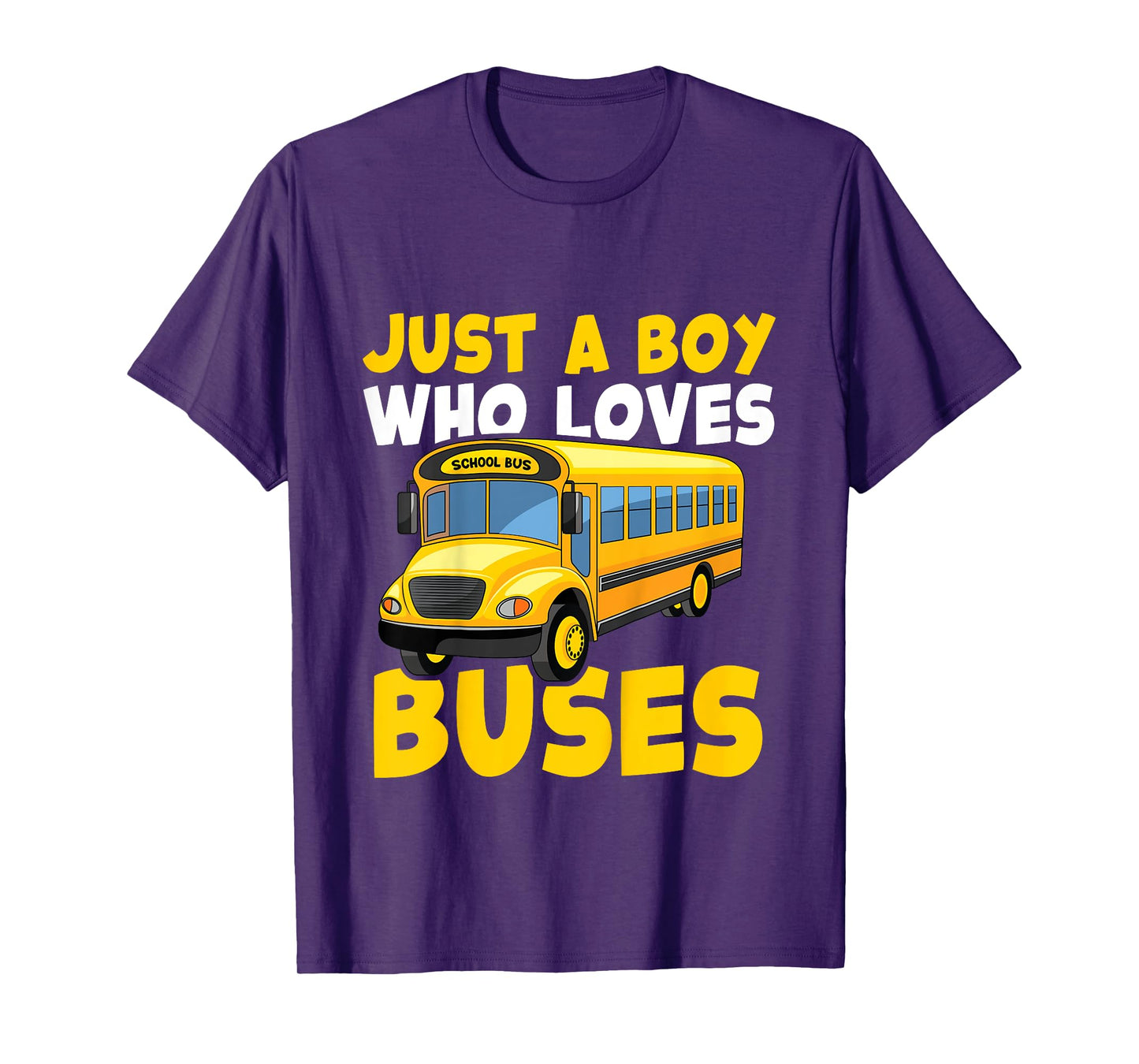 Kids School Bus Costume Just a Boy who loves Buses T-Shirt