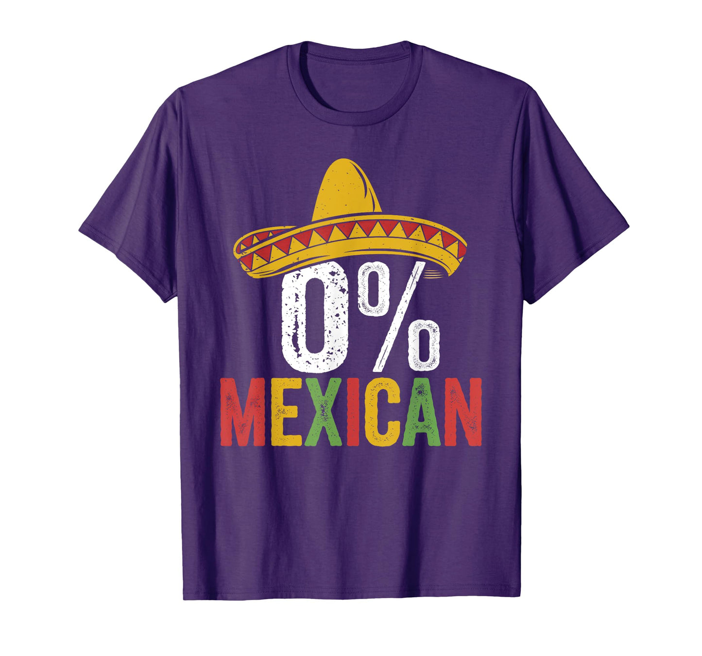 0% Mexican Cinco De Mayo Funny Sombrero Fiesta 5 De Mayo T-Shirt