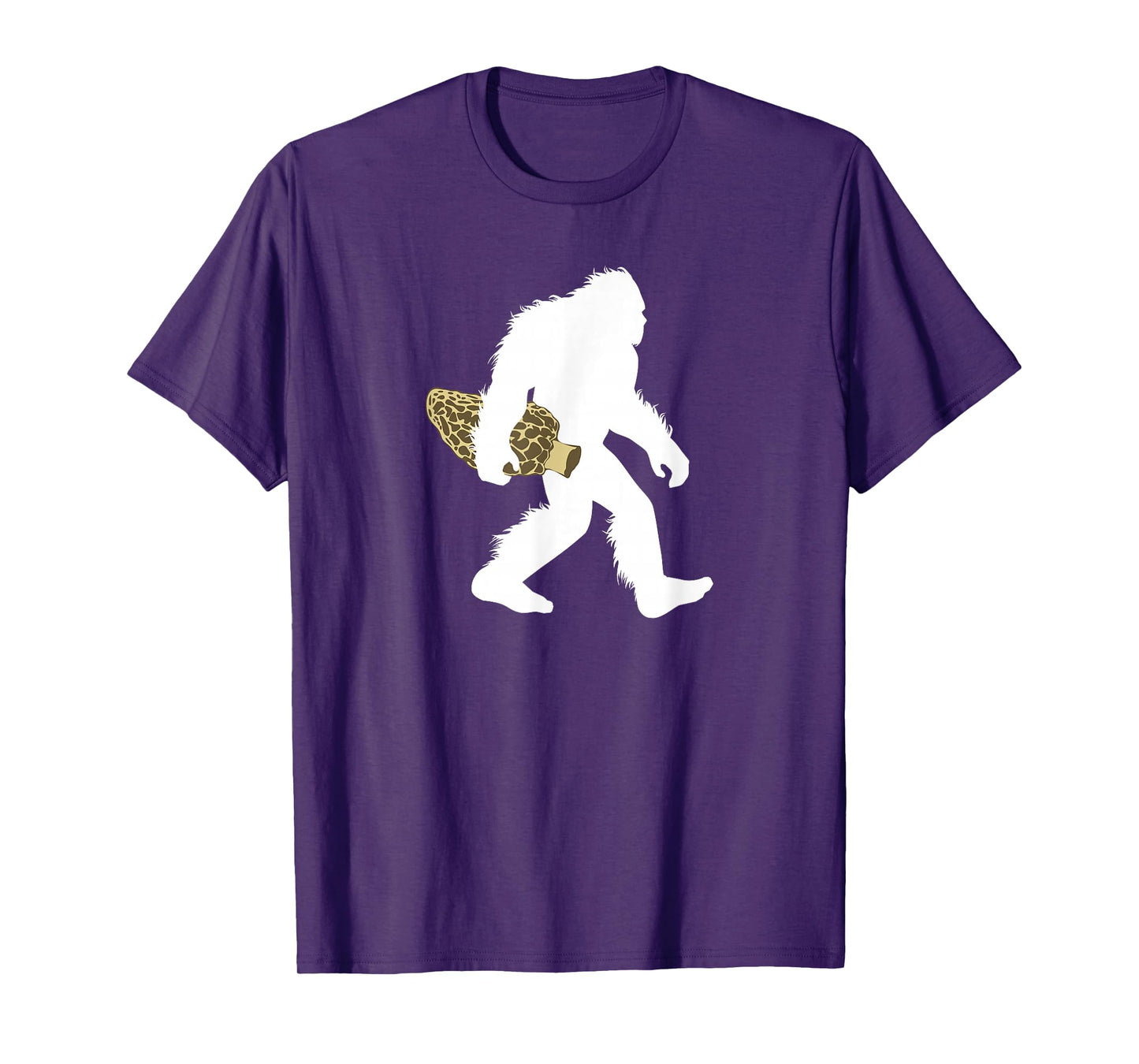 Bigfoot With Morel Mushroom Shirt, Sasquatch Fungi Tee Gift T-Shirt
