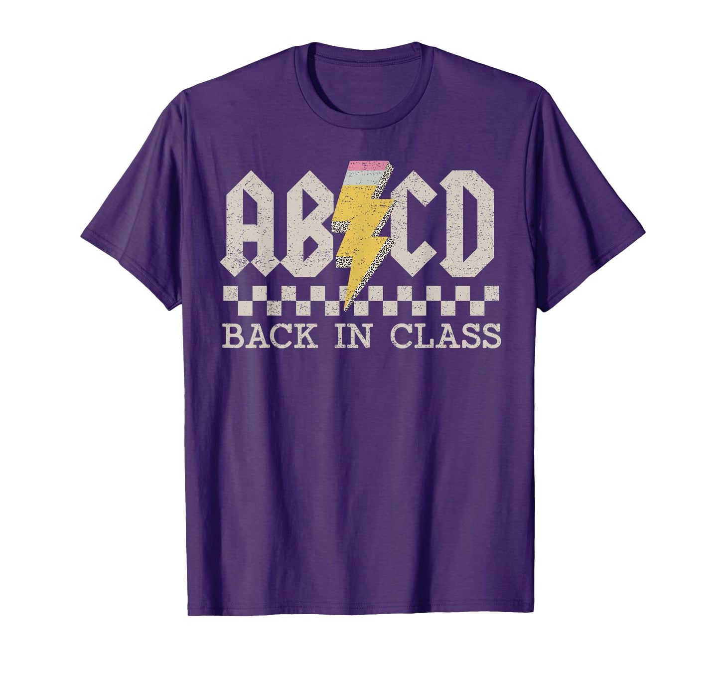 Retro Teacher Tour ABCD Back to School Back in Class Rock Men Women Girls Kids T-Shirt