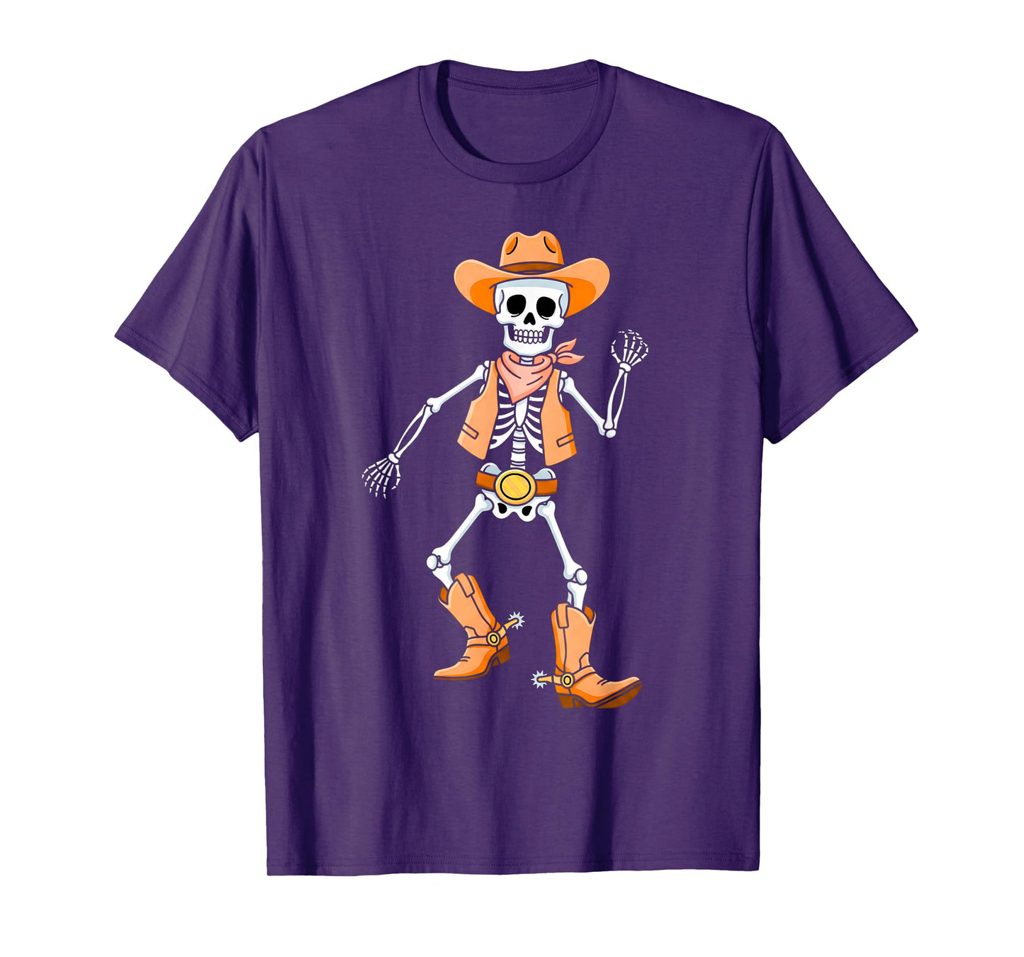 Dabbing Skeleton Cowboy Halloween Costume Kids Boys Men T-Shirt