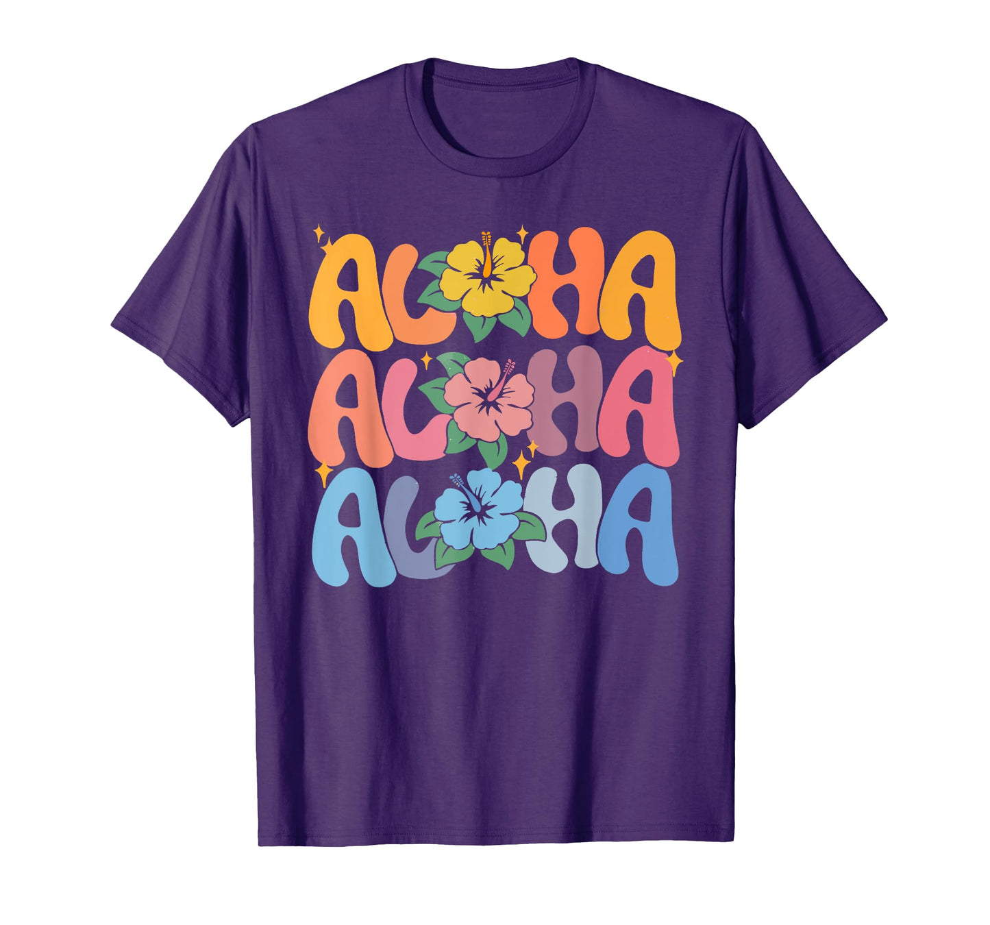 Aloha Hawaiian Summer Vacation Flower Hibiscus Kids Girl T-Shirt
