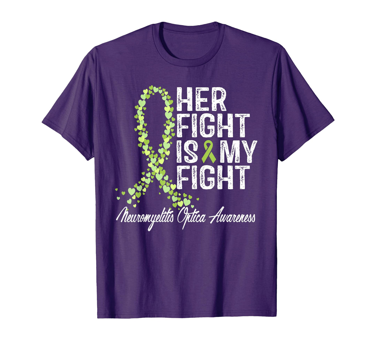 Neuromyelitis Optica Awareness Her Fight NMO Warrior Support T-Shirt