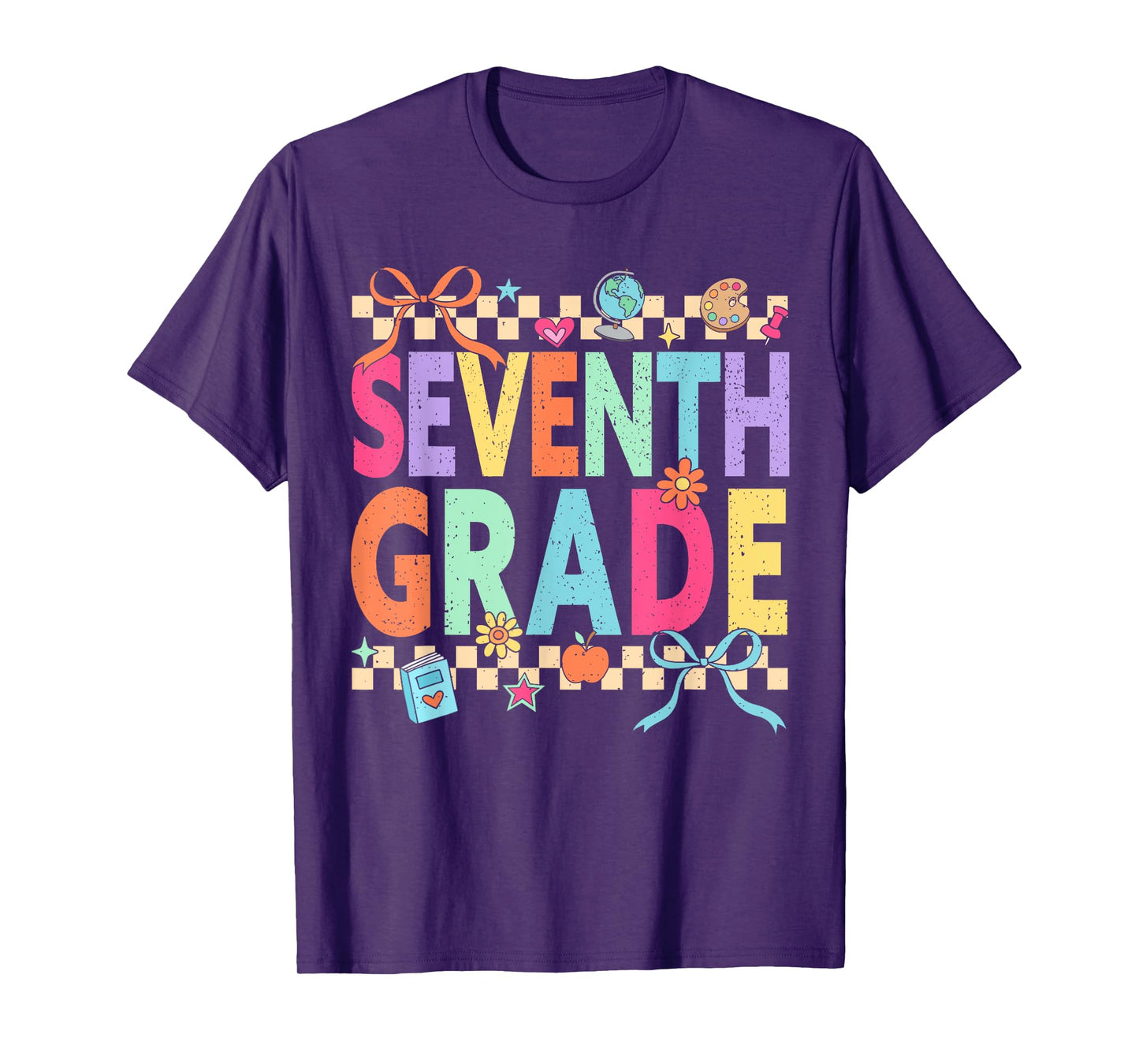 Retro Seventh Grade Back To School 7th Grade Teachers Girls T-Shirt