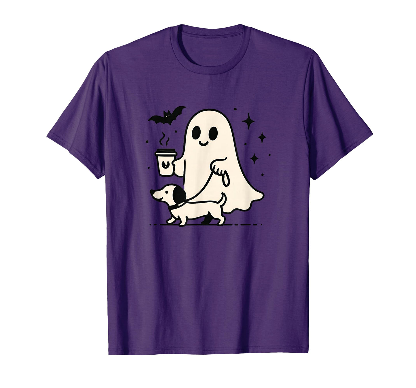 Funny Dachshund Ghost Halloween Spooky Season Weenie Dog T-Shirt