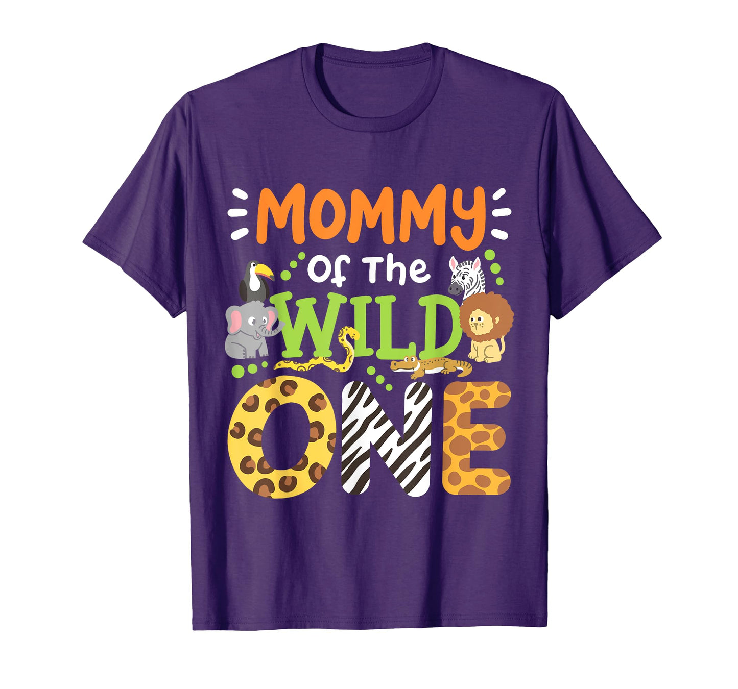 Mommy Of The Wild One Kids Boys Safari Zoo Birthday Family T-Shirt