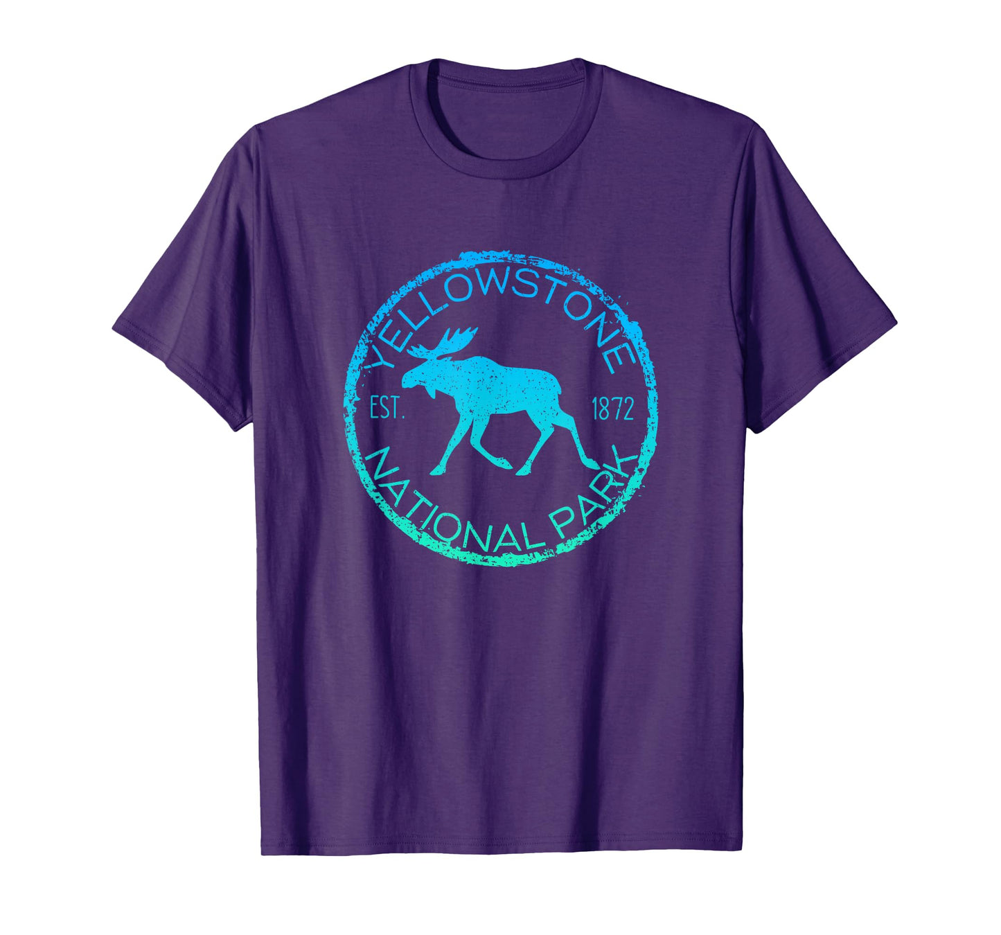 Moose Design Yellowstone National Park Souvenir Hiker's T-Shirt