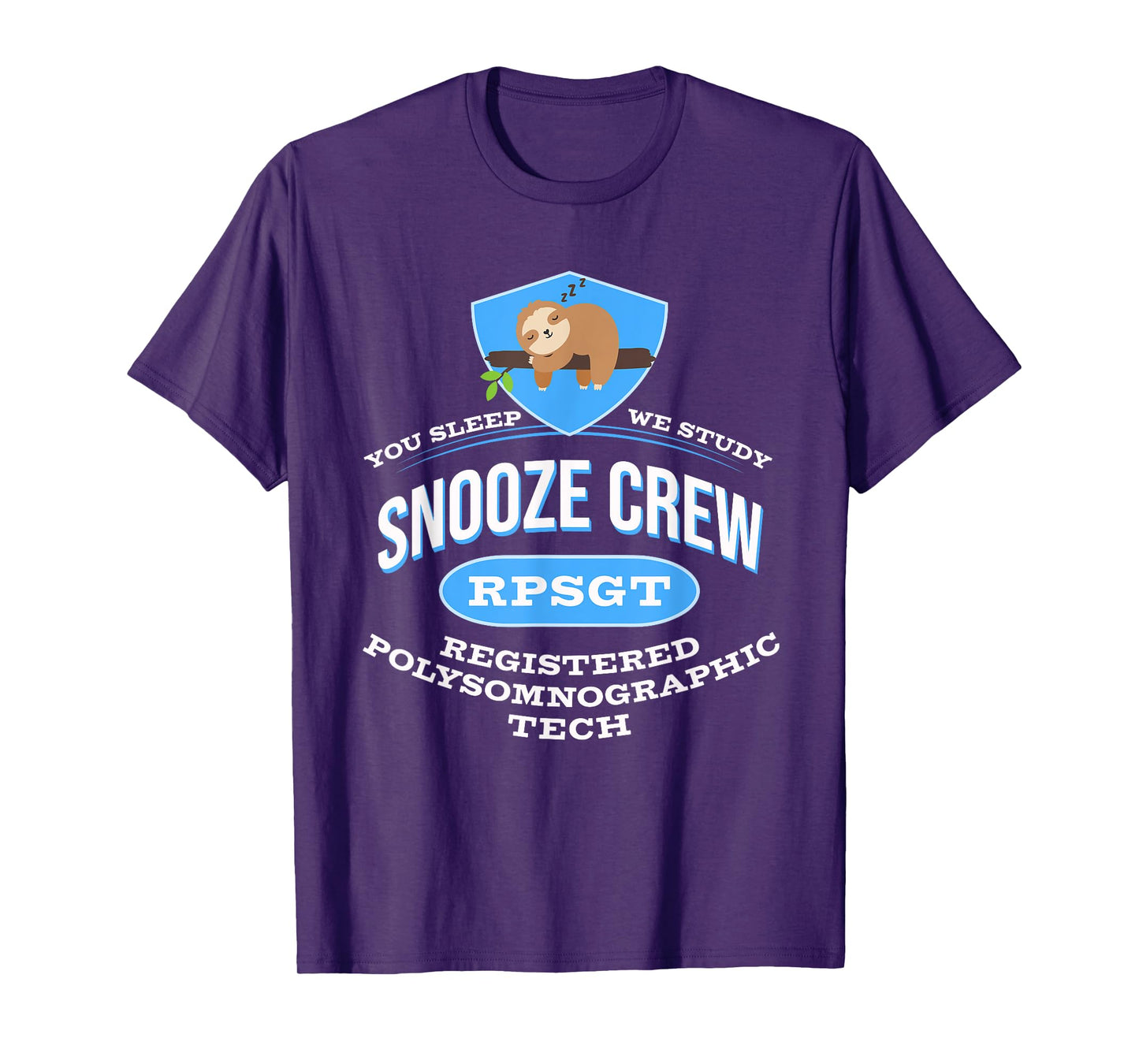 RPSGT Wee Sloth Snooze Crew Registered PolySomnoGraphic Tech T-Shirt
