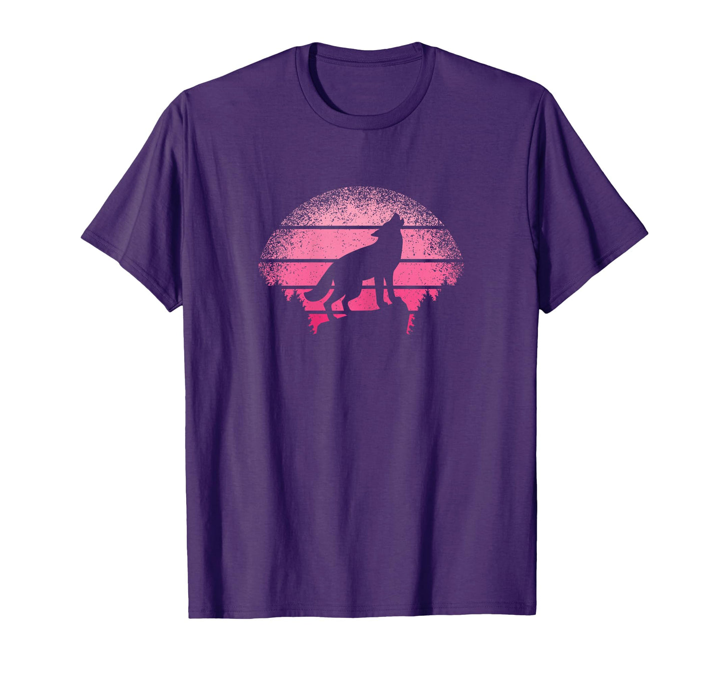 Wolf Wildlife Animal Wilderness Cute Retro Wolf Girls Women T-Shirt