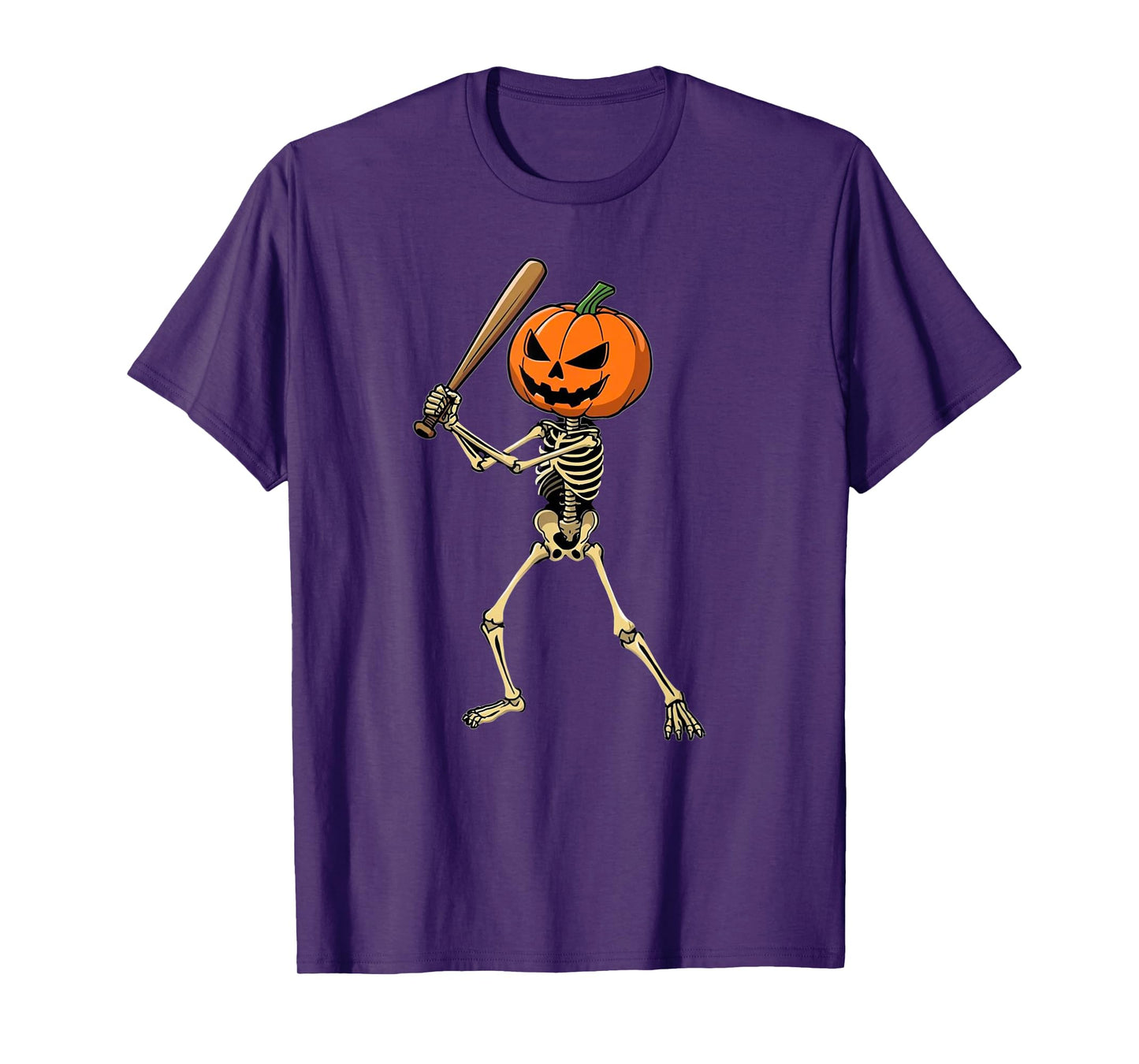 Funny Skeleton Baseball Halloween Costume for Boys T-Shirt