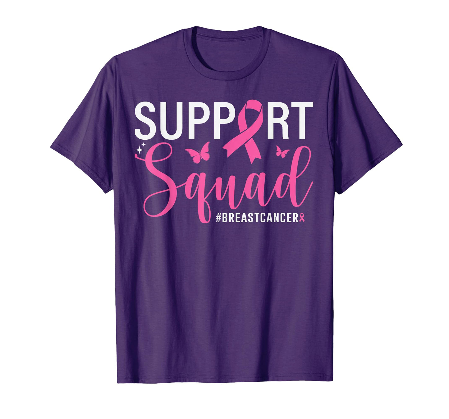 Support Squad Breast Cancer Awareness Pink Ribbon T-Shirt