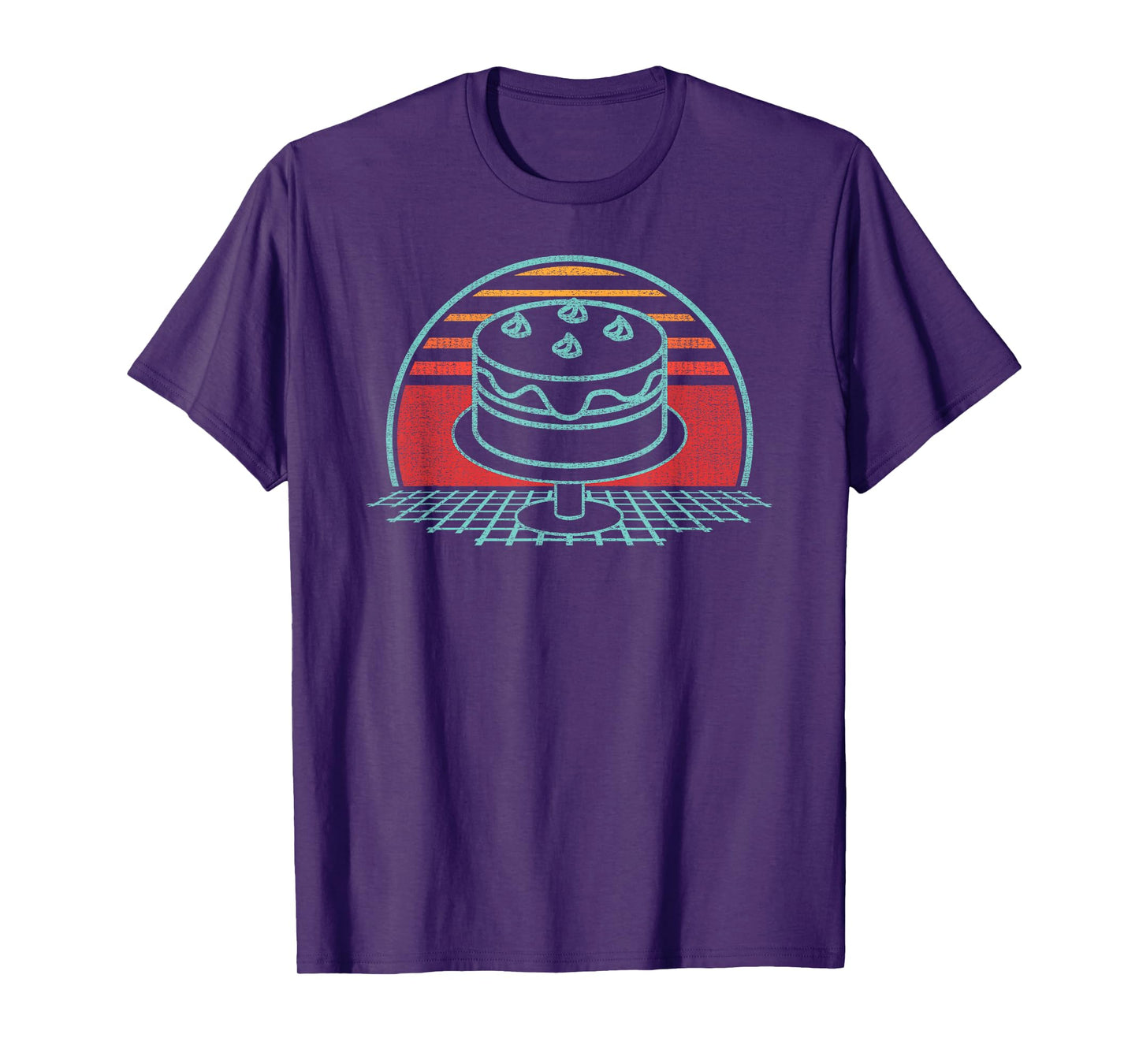 Cake Retro Foodie Vintage 80s Style Gift T-Shirt
