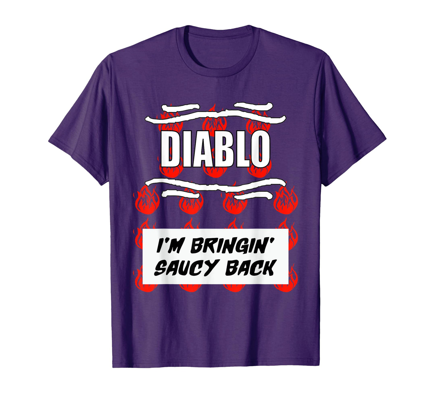 HOT SAUCES Group Halloween Costumes Taco DIABLO SAUCE T-Shirt