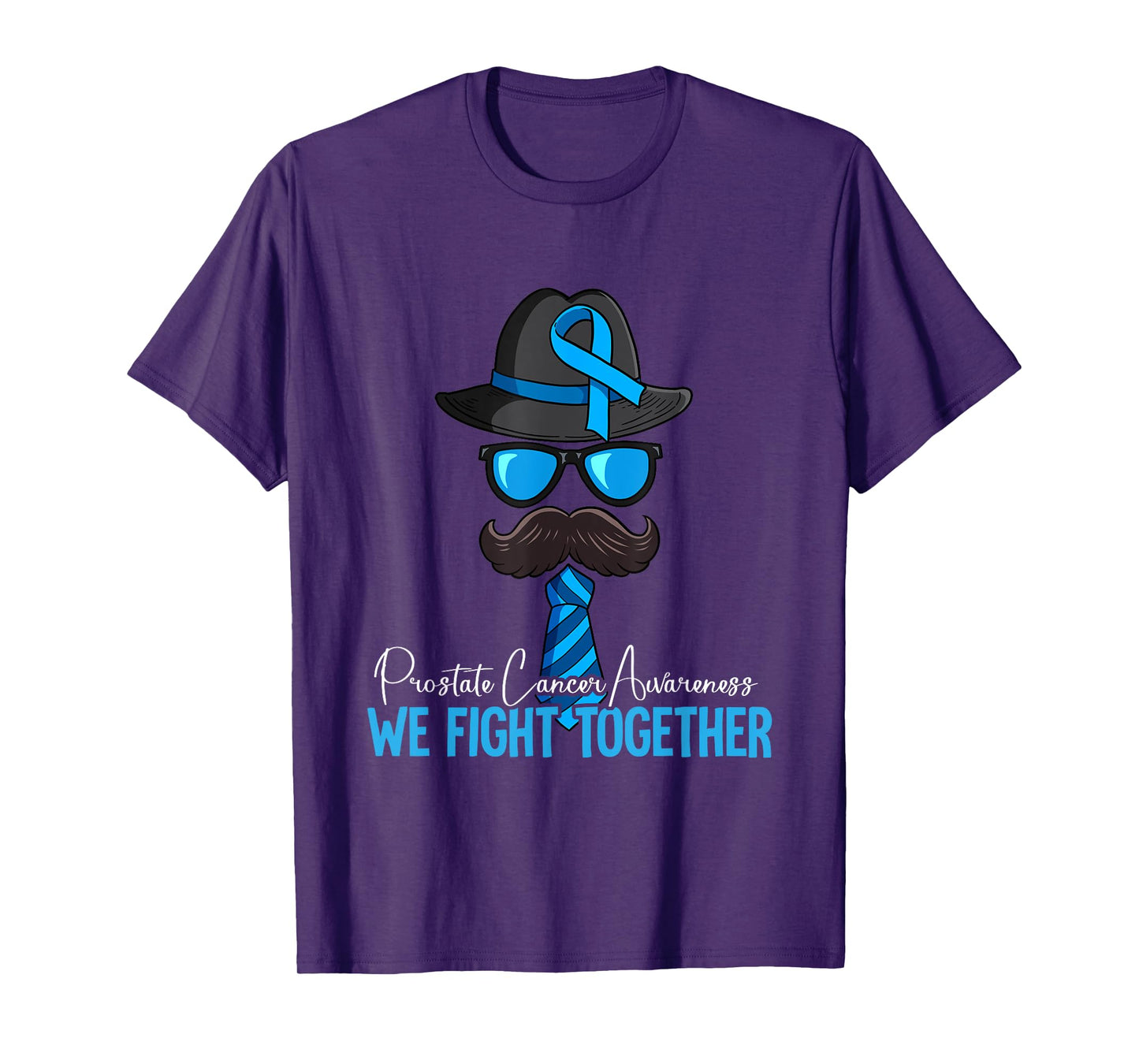 Prostate Cancer Awareness Gift Prostate Cancer Awareness T-Shirt Unisex-Adults, Unisex-Kids Black Short Sleeve Classic Fit U-Neck T-Shirt