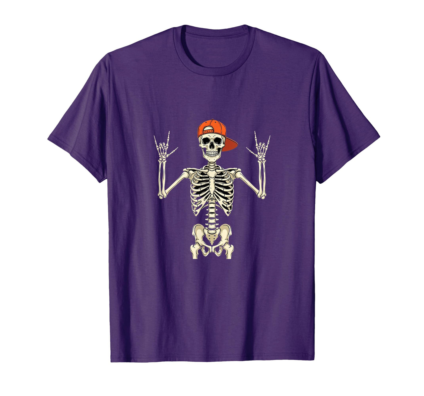 Skeleton Rock Hand Funny Halloween Design T-Shirt