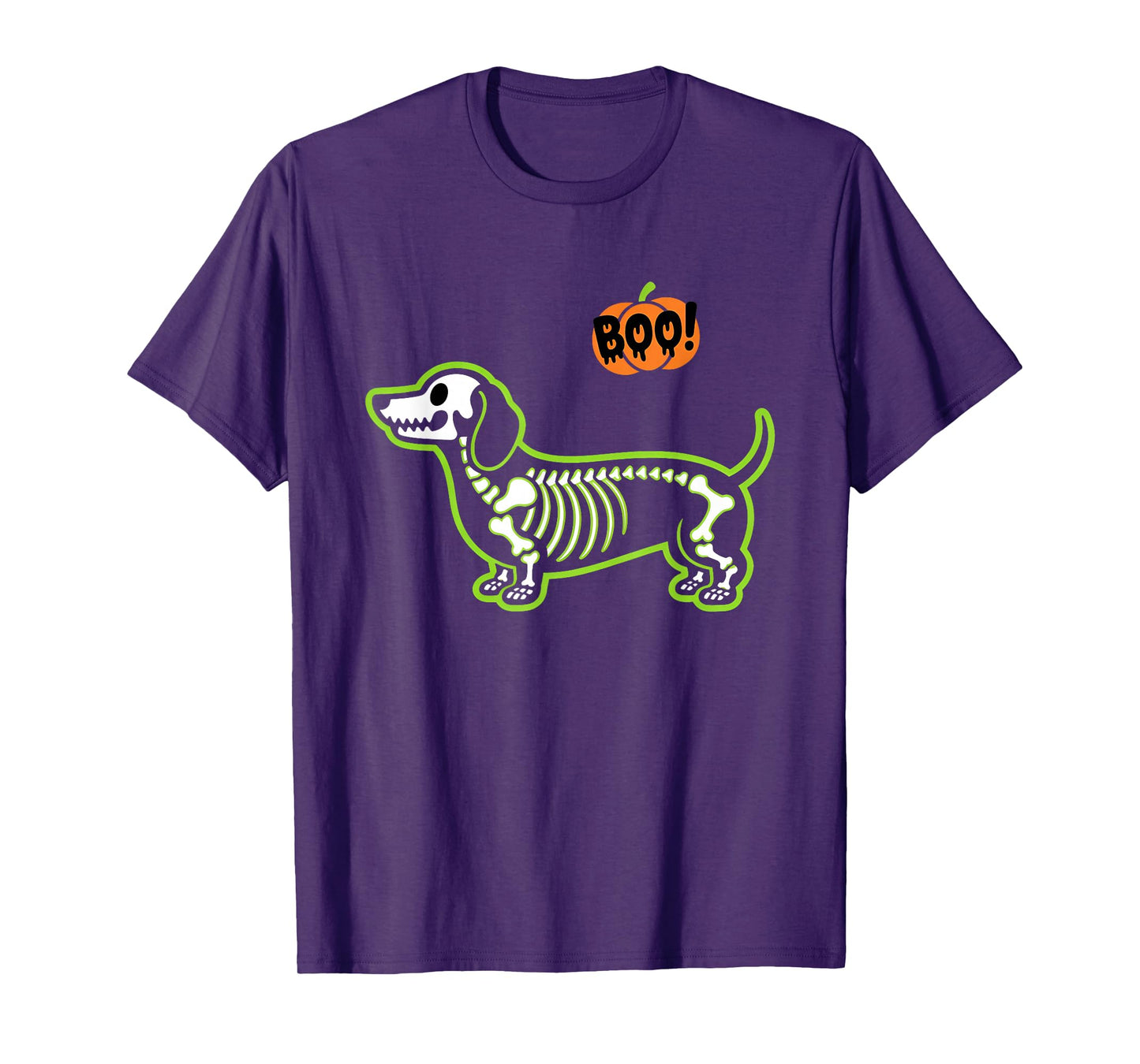 Funny Dachshund Halloween Wiener Dog Cute Doxie Skeleton Boo T-Shirt