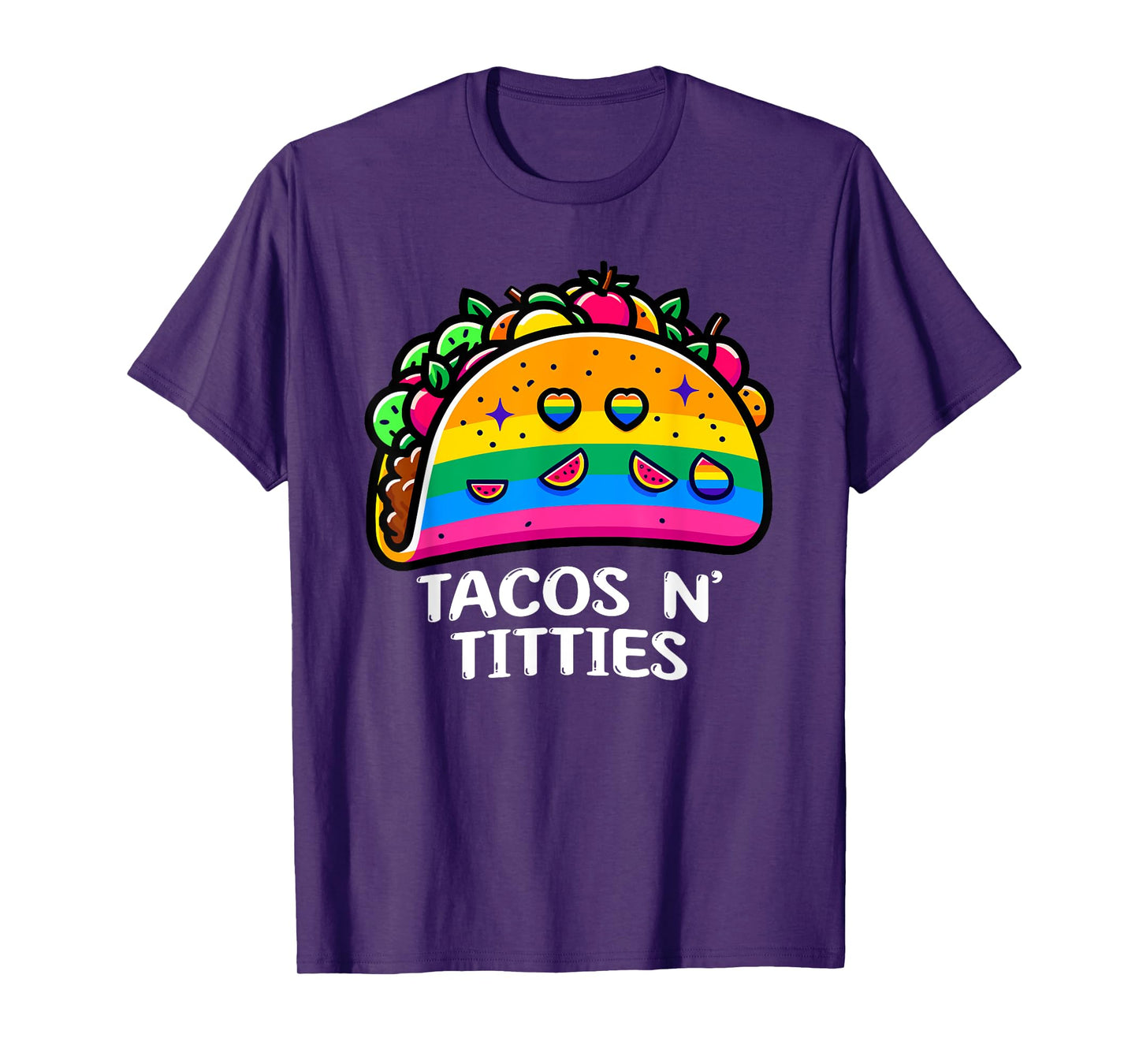 CharlIan Minds - LGBT Pride Funny Tacos Lover Tacos and Titties Funny LGBT Gay Pride Lesbian LGBTQ T-Shirt