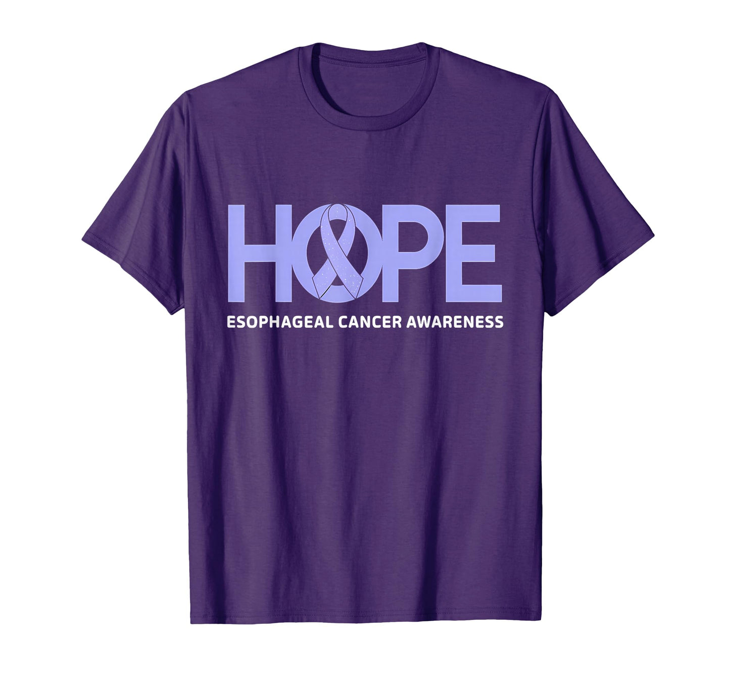 Esophageal Cancer Awareness Periwinkle Ribbon T-Shirt