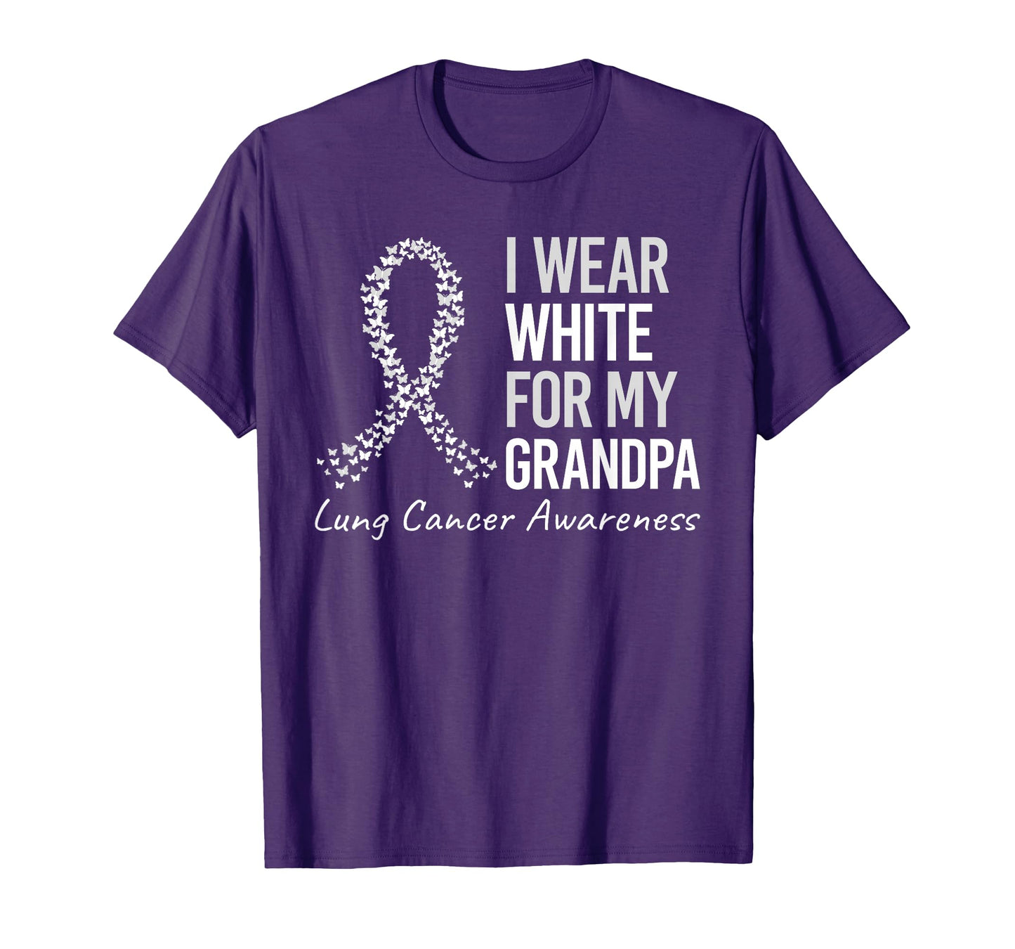 I Wear Grandpa For My Aunt Lung Cancer Awareness Warrior T-Shirt