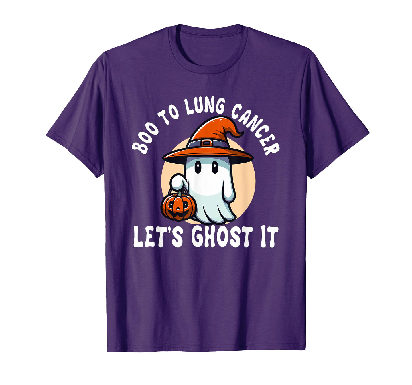 Boo To Lung Cancer Let's Ghost It Halloween Costume T-Shirt