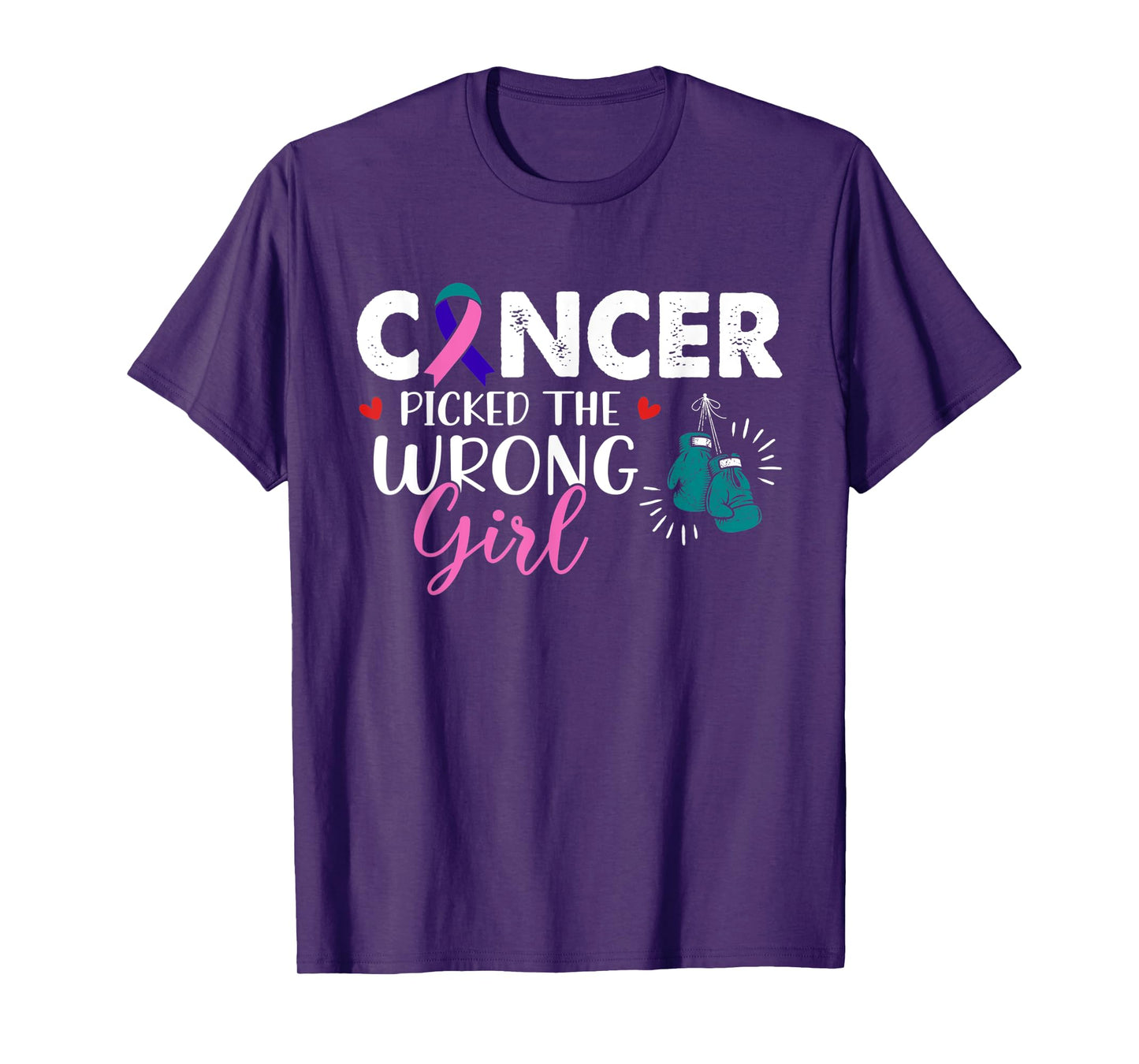 Mens Cancer Picked The Wrong Girl THYROID Cancer Awareness T-Shirt