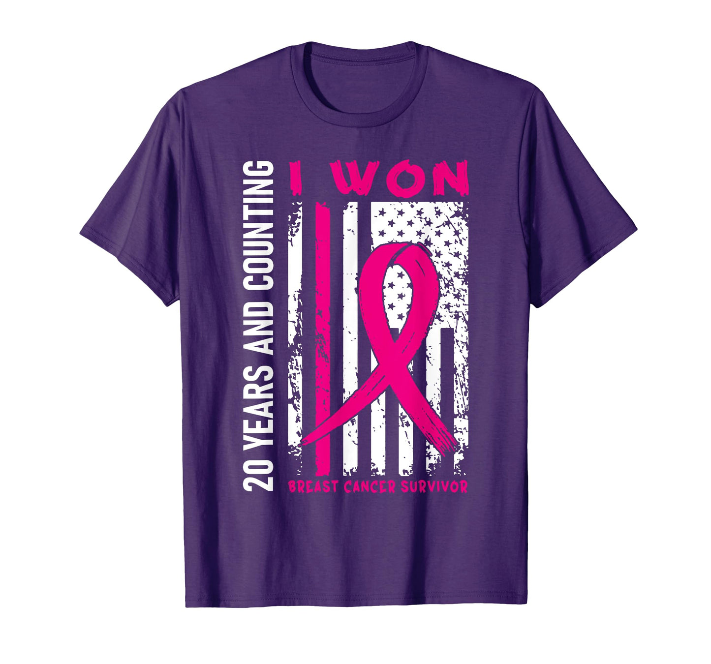 I Won Breast Cancer Survivor 20 Year Anniversary Counting T-Shirt
