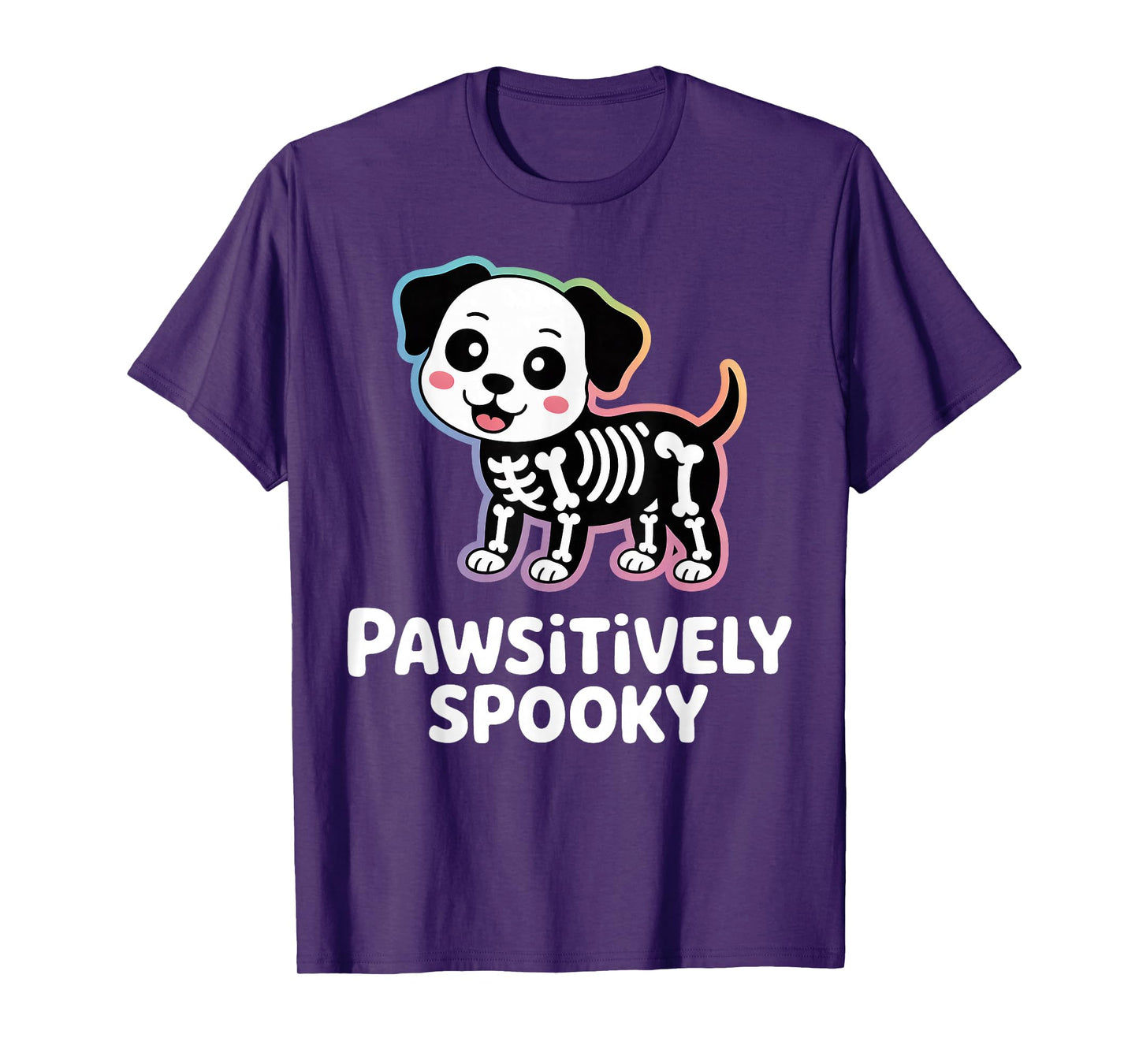 Pawsitively Spooky Dog Skeleton Halloween Costume T-Shirt