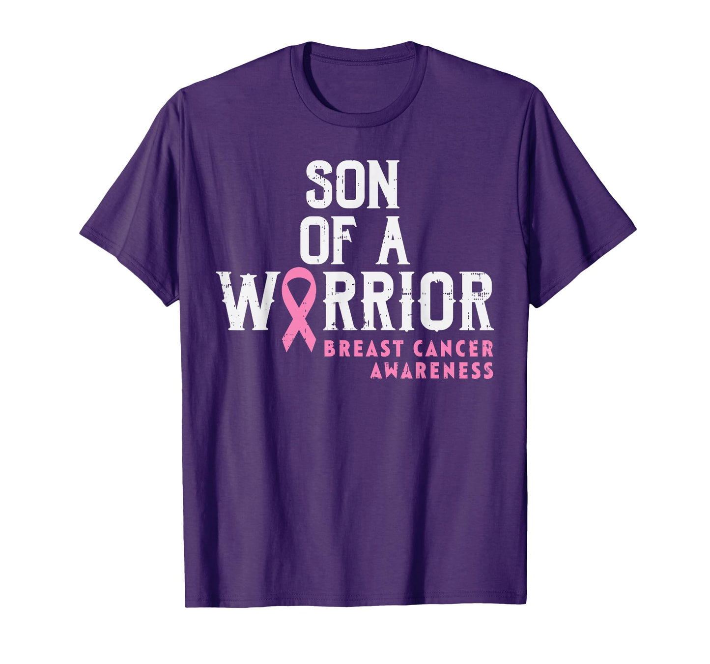 Son Of A Warrior Breast Cancer Awareness Support Mom Boys T-Shirt