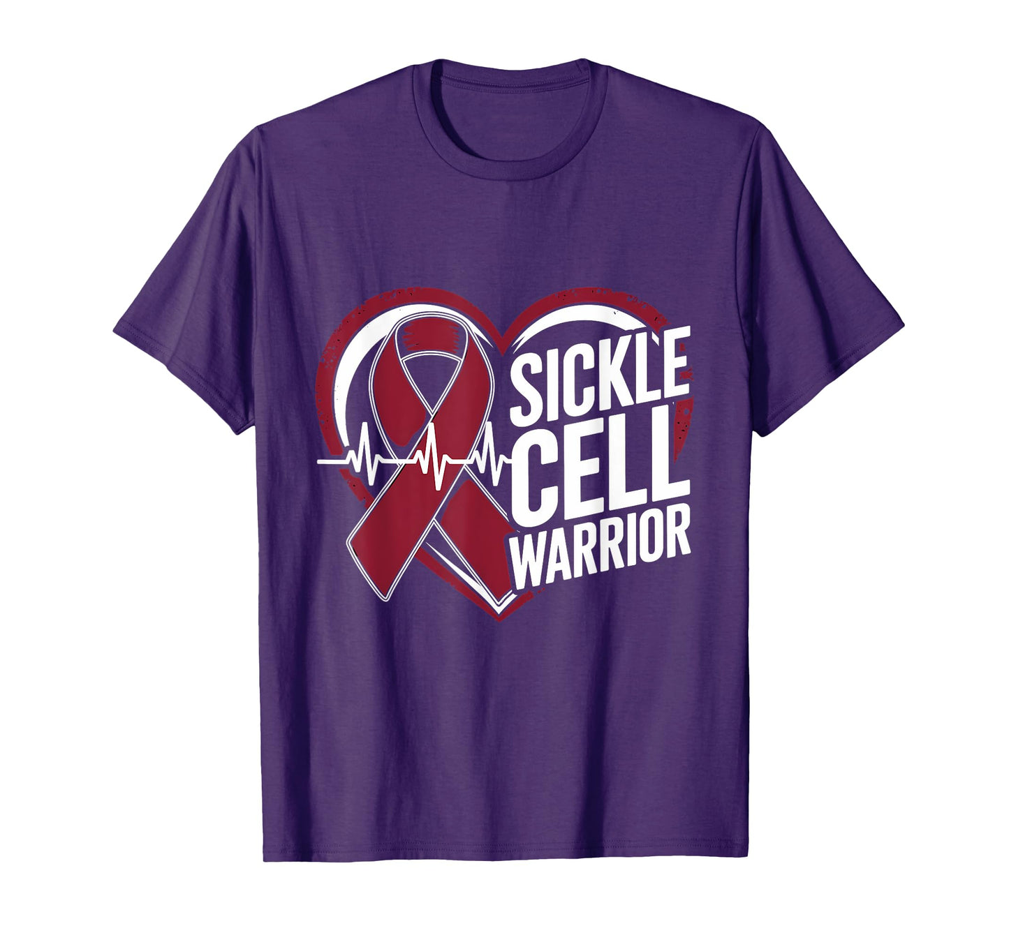 Sickle Cell Warrior Burgundy Ribbon Sickle Cell Awareness T-Shirt