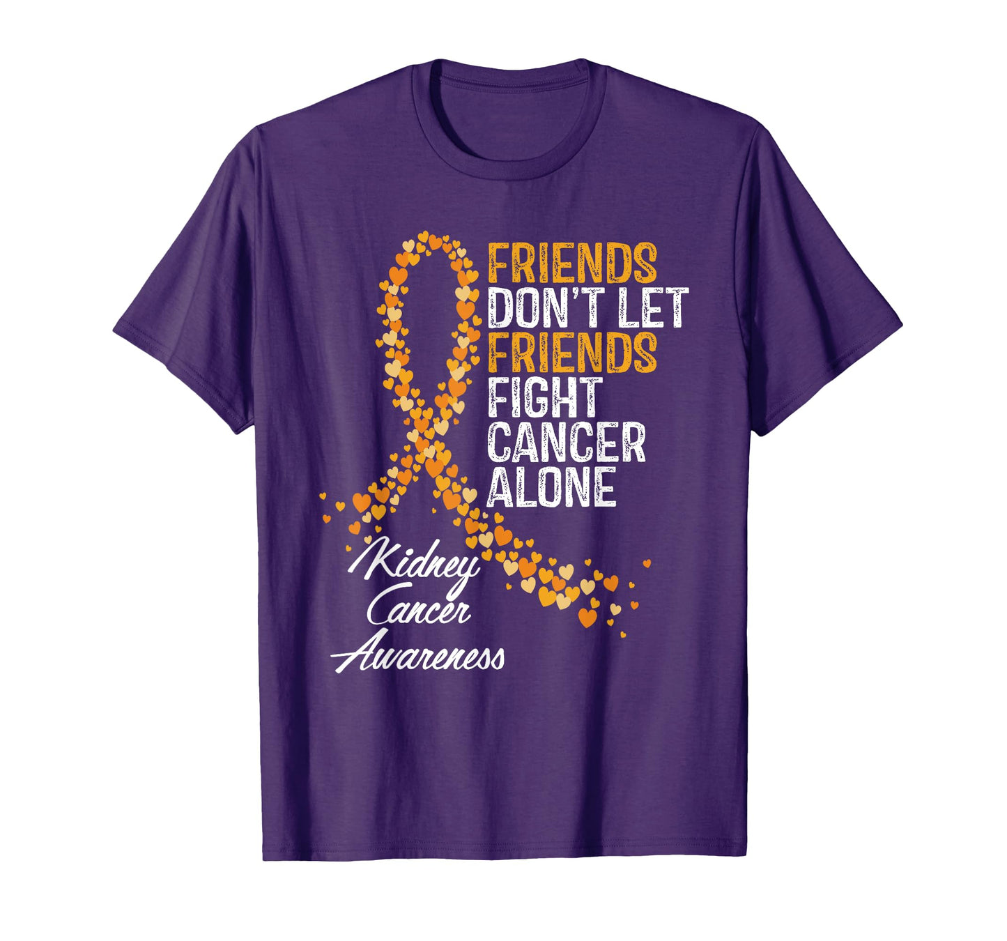 Kidney Cancer Awareness Friends Fighter Warrior Support T-Shirt