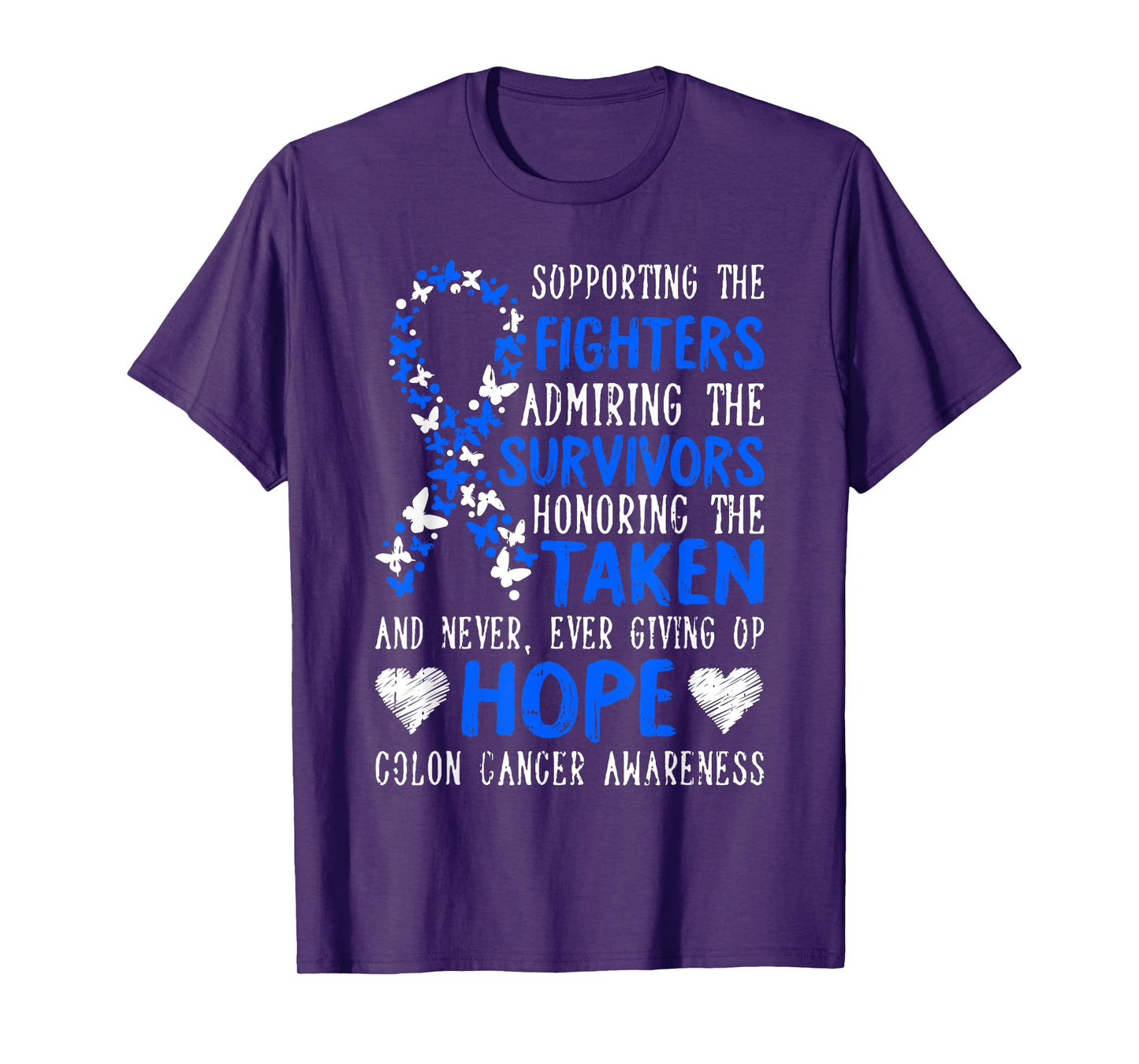 Colon Cancer Awareness Gifts Colonoscopy Survivor Fighter T-Shirt