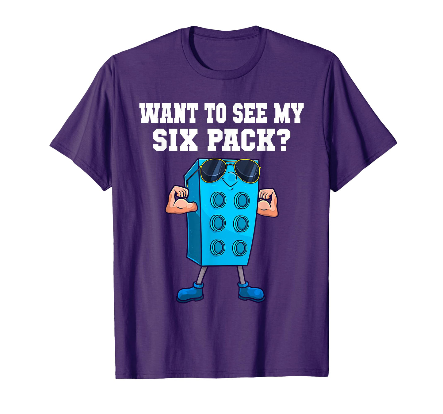 Want To See My Six Pack Funny Master Builder Bricks Men T-Shirt