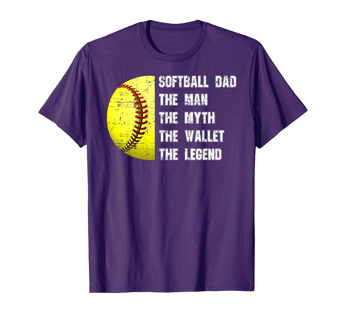 Softball Dad The Man The Myth The Wallet Father's Day Funny T-Shirt