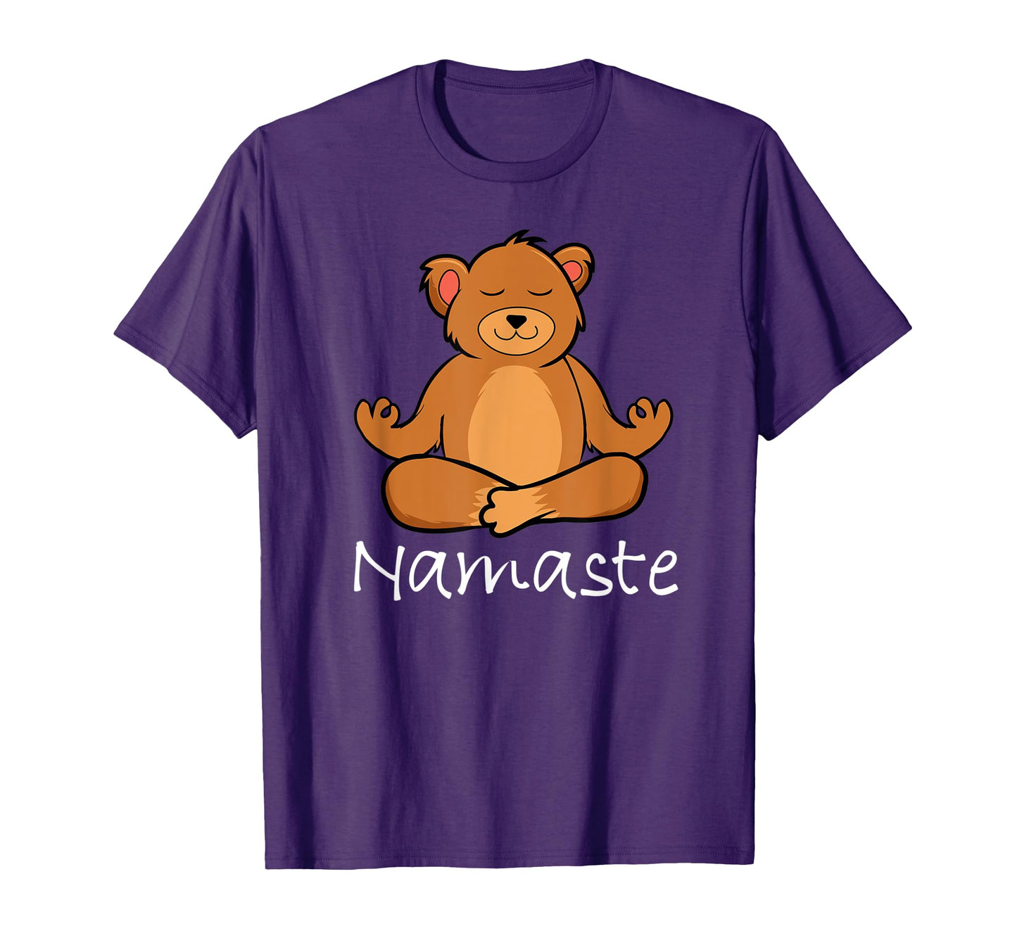 Adorable Cartoon Bear In Yoga Pose Or Meditating Namaste T-Shirt