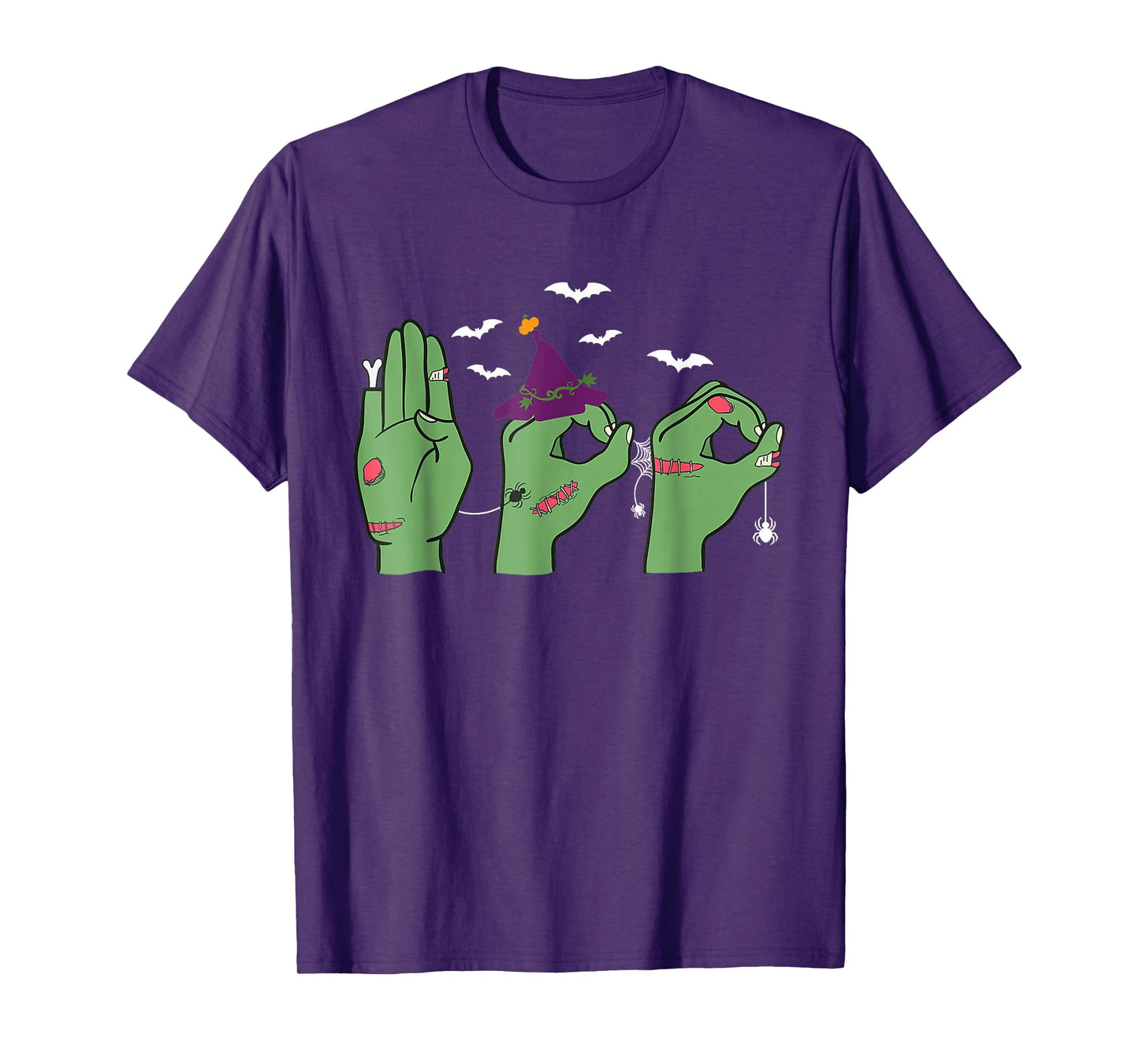 Boo Hand Sign Language Halloween Boo ASL Language Teacher T-Shirt