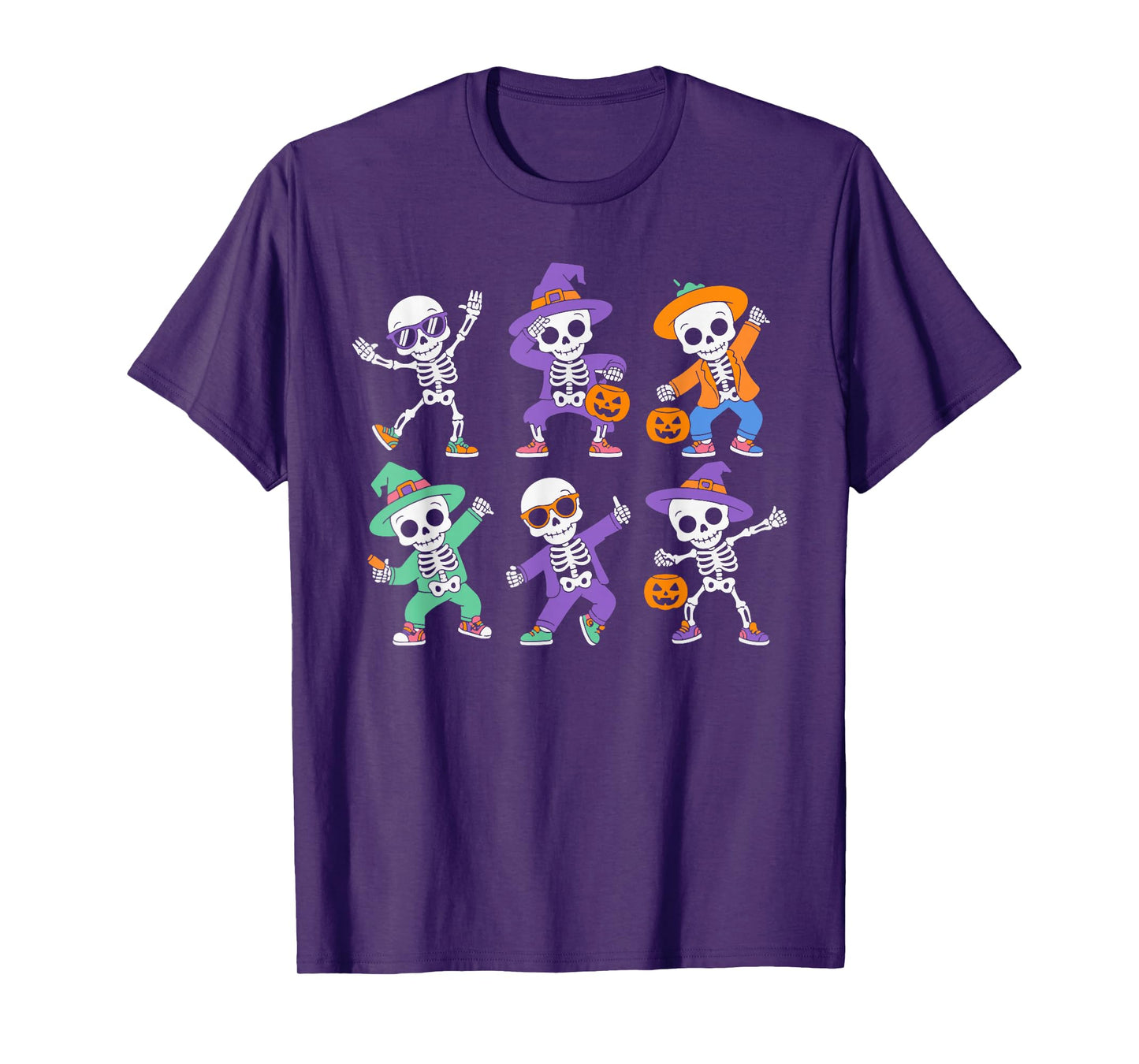 Funny Skeleton Dancing Halloween Costume for Family Boys Men T-Shirt