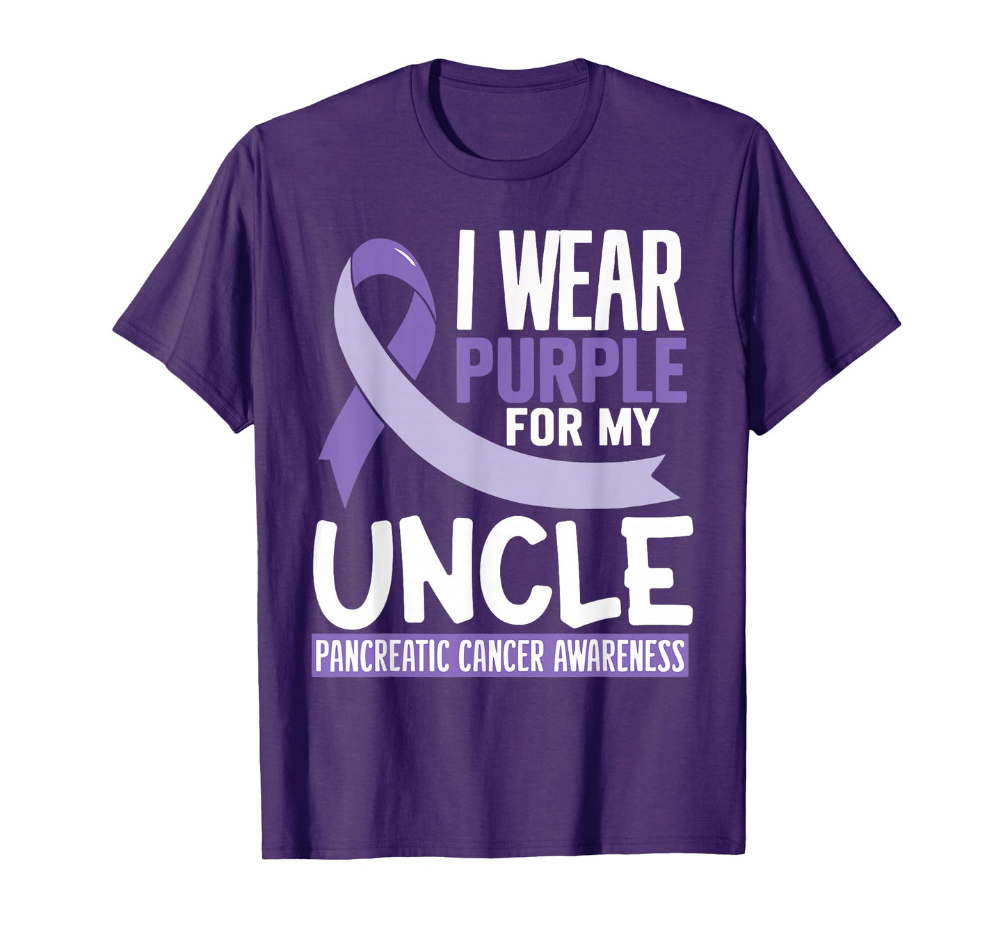 I Wear Purple For My Uncle Pancreatic Cancer Awareness T-Shirt