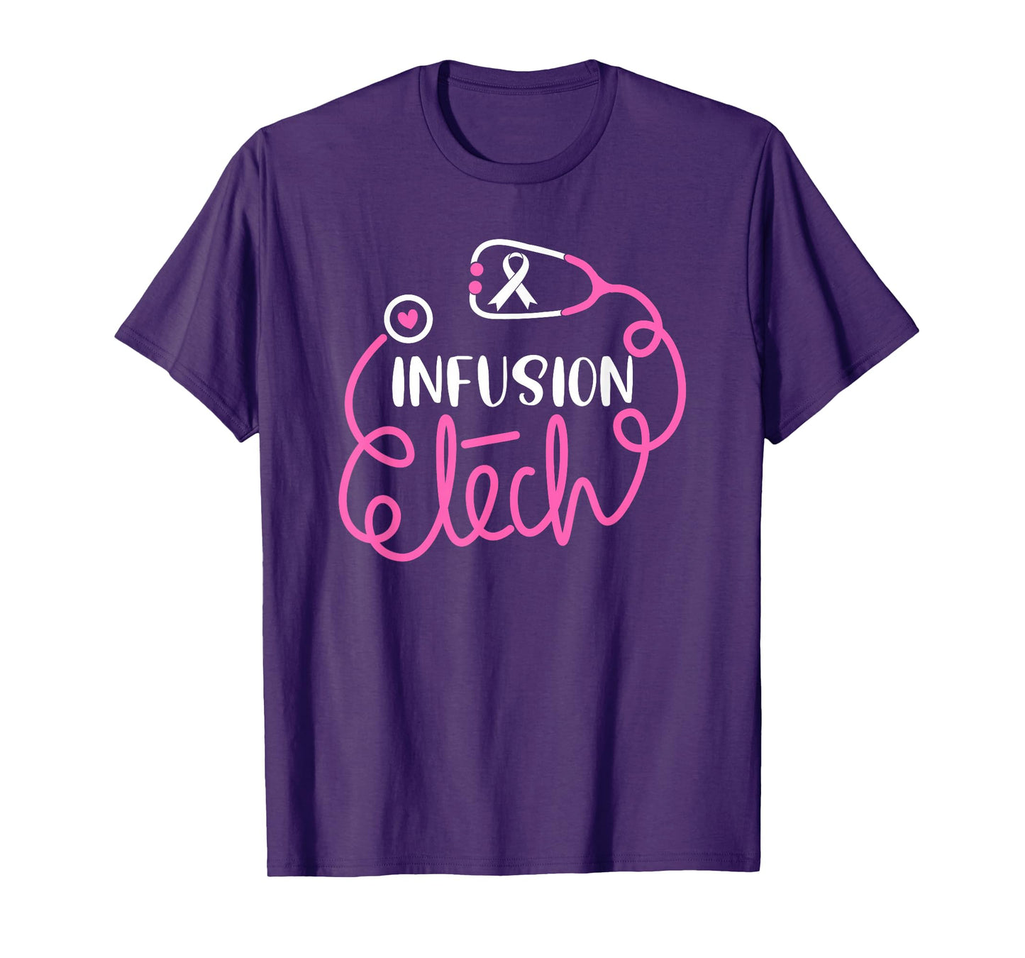 Infusion Tech Cancer Awareness Chemotherapy Infusion techs T-Shirt