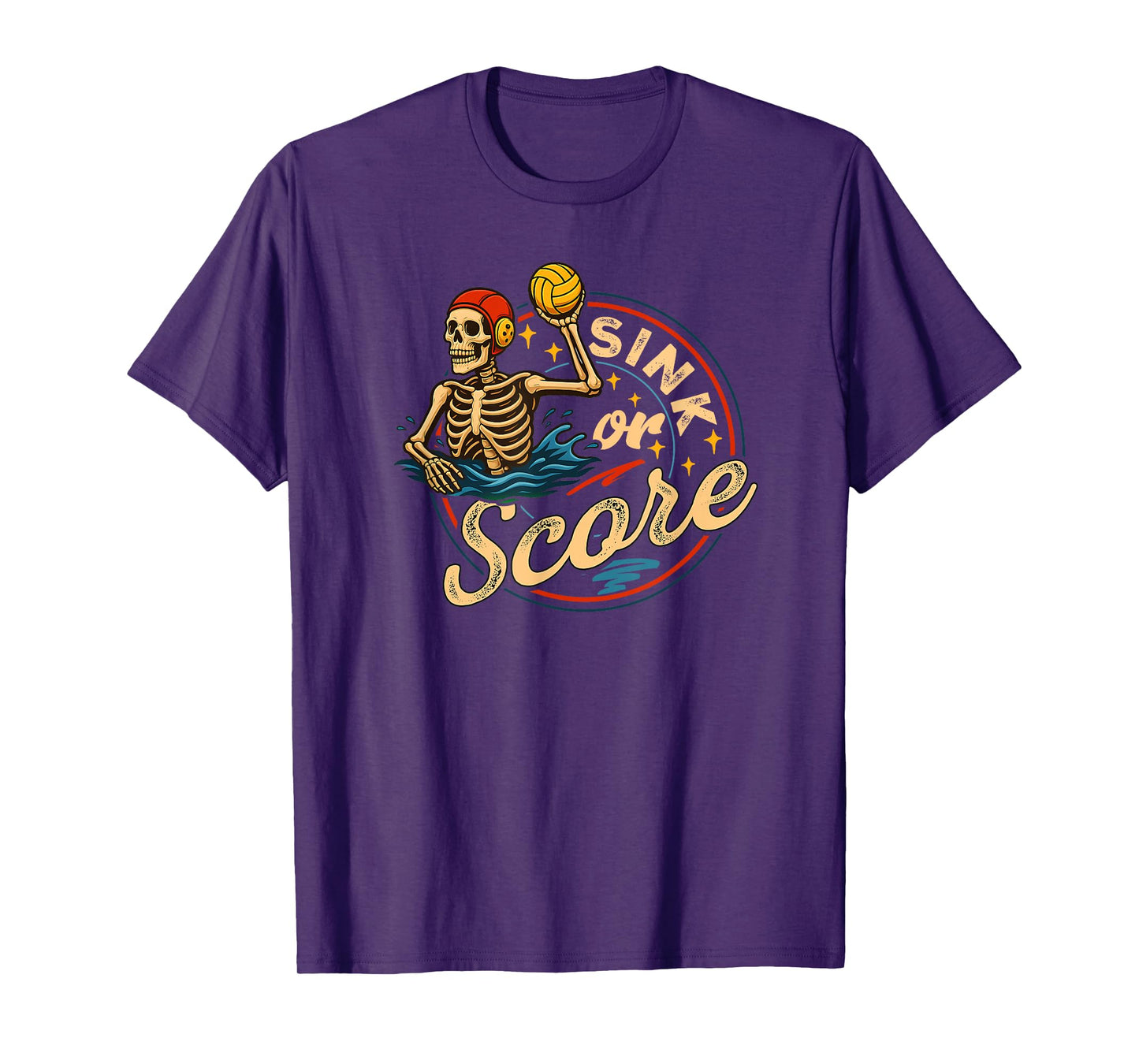 Water Polo Teen Player Funny Aggressive Quote Sink or Score T-Shirt