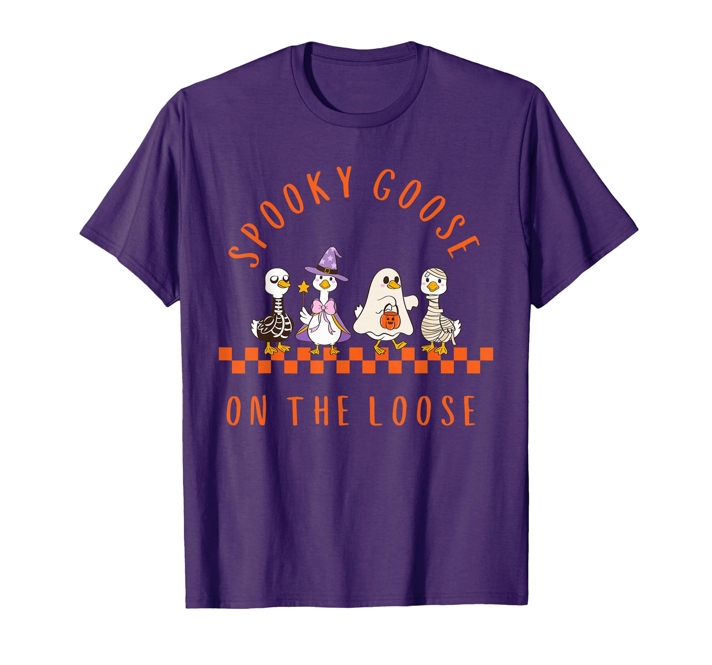 Just A Spooky Goose On The Loose Silly Funny Halloween T-Shirt