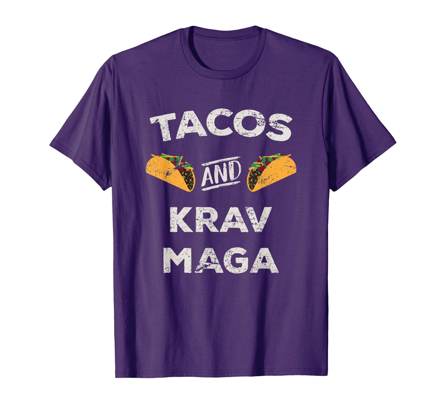 Tacos and Krav Maga Distressed Krav Maga T-Shirt