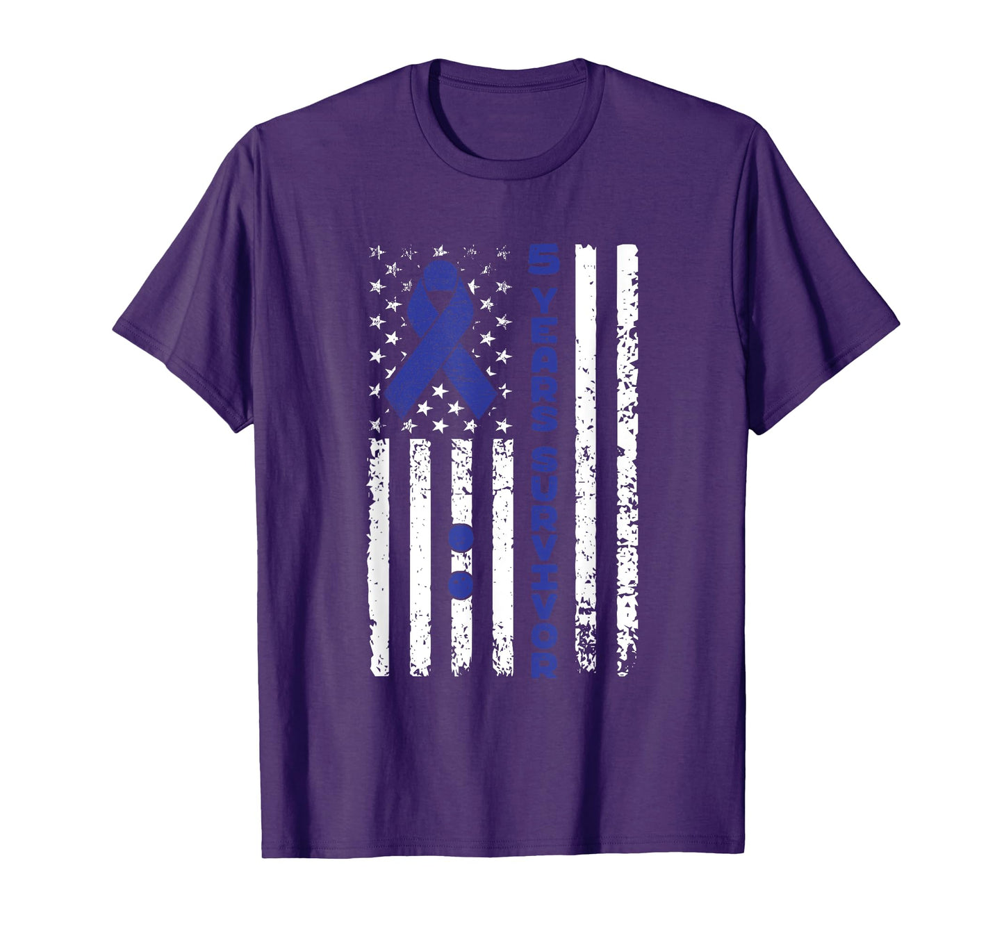 Five Year Colon Cancer Survivor 5 Yrs Colorectal Cancer Free T-Shirt