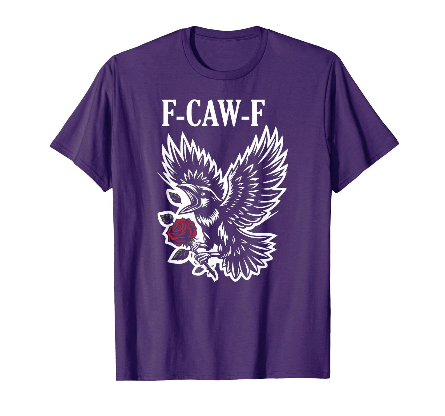 F Caw F Funny Crow Design T-Shirt