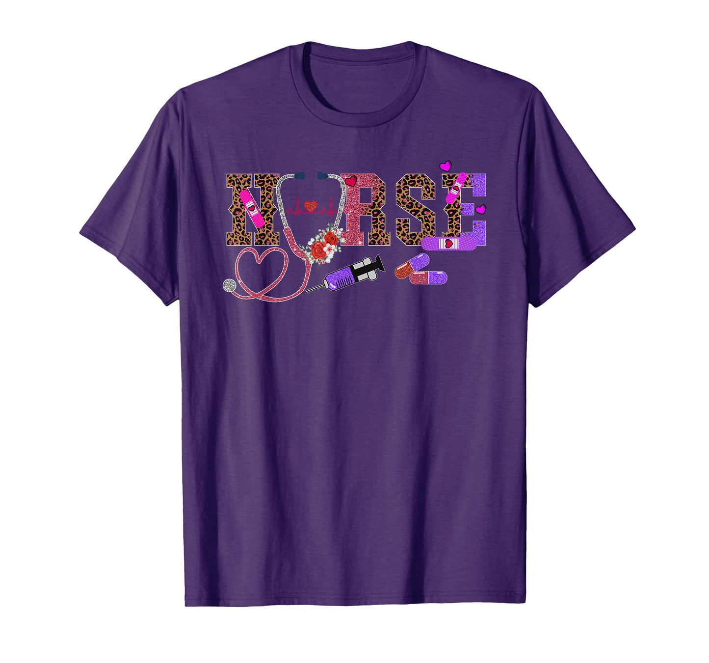 Retro Leopard Nurse Life, Registered Nurse Tee Nurse's Day T-Shirt