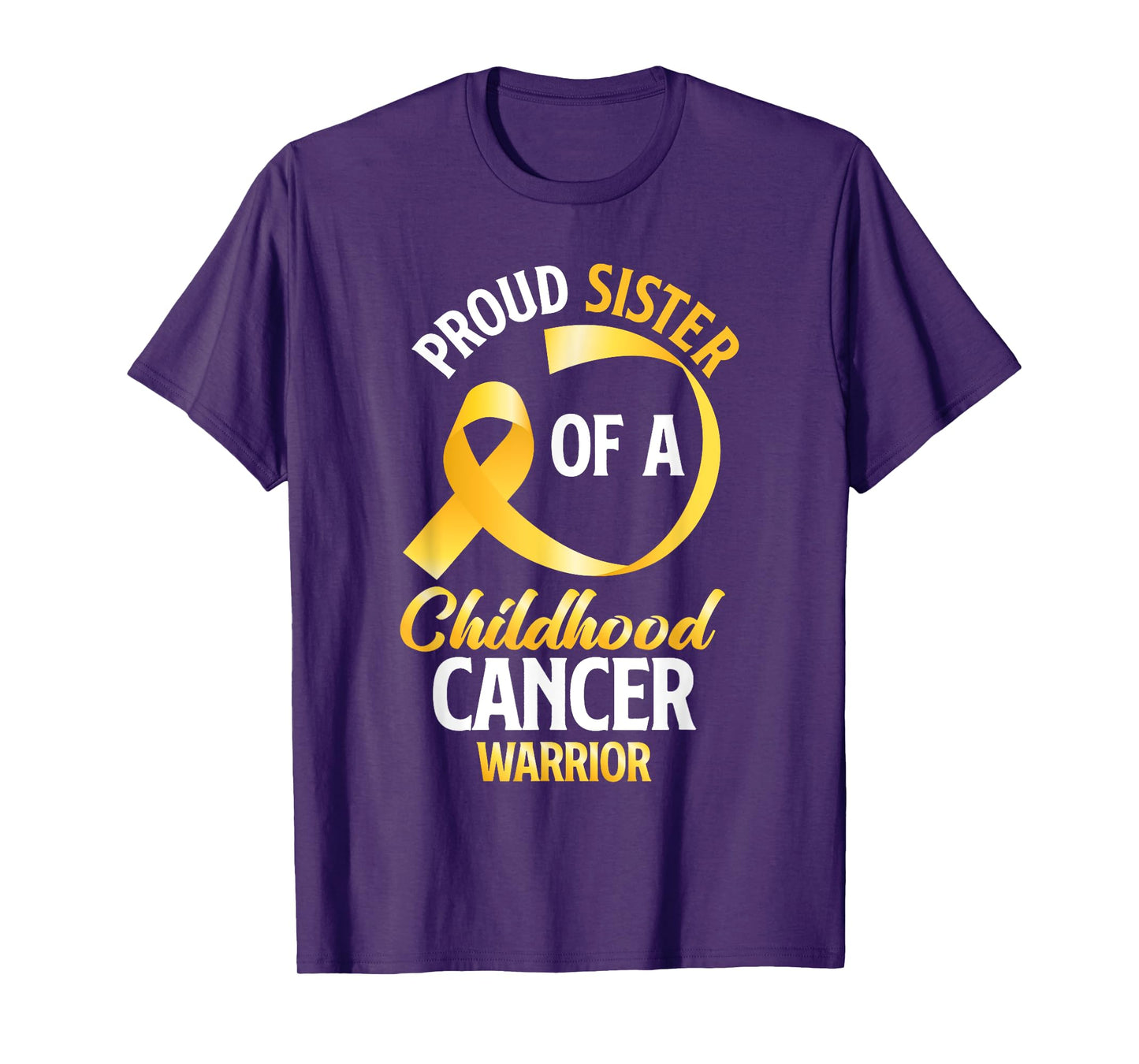 Proud Sister Of A Childhood Cancer Warrior Sister Brother T-Shirt