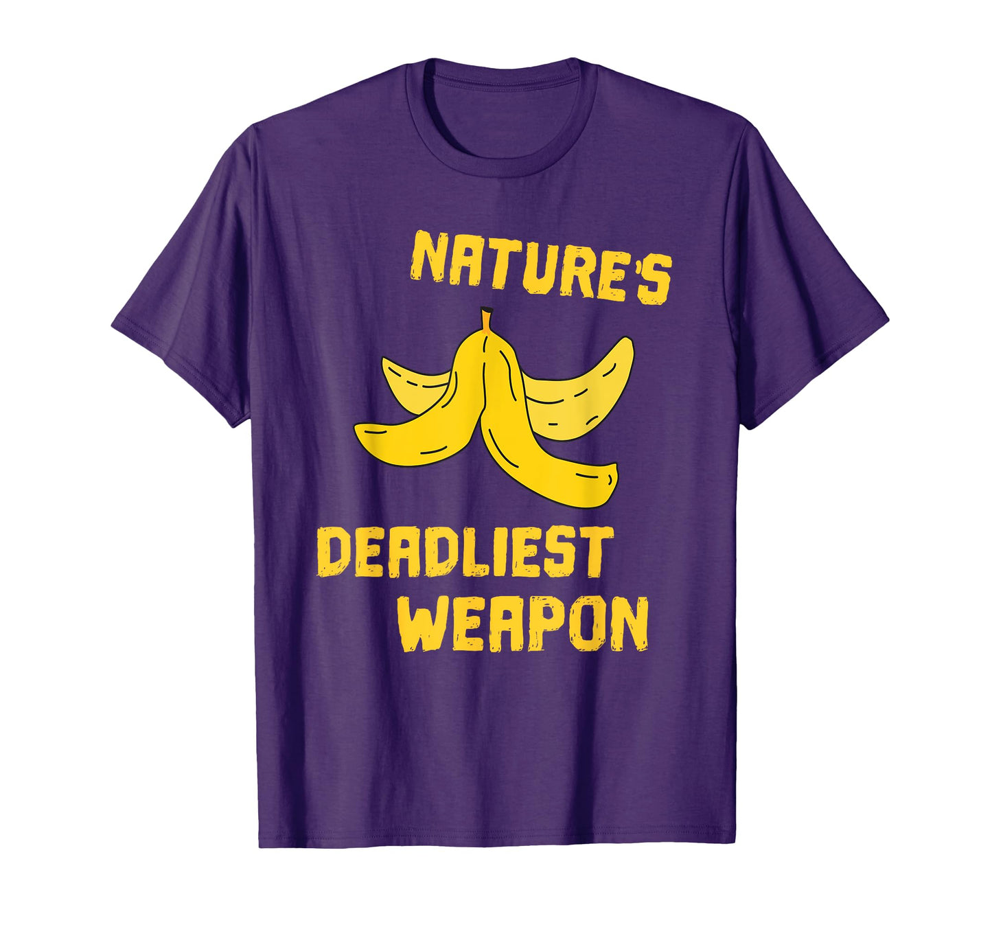 FUNNY NATURES DEADLIEST WEAPON T-SHIRT Banana Fruit Joke T-Shirt